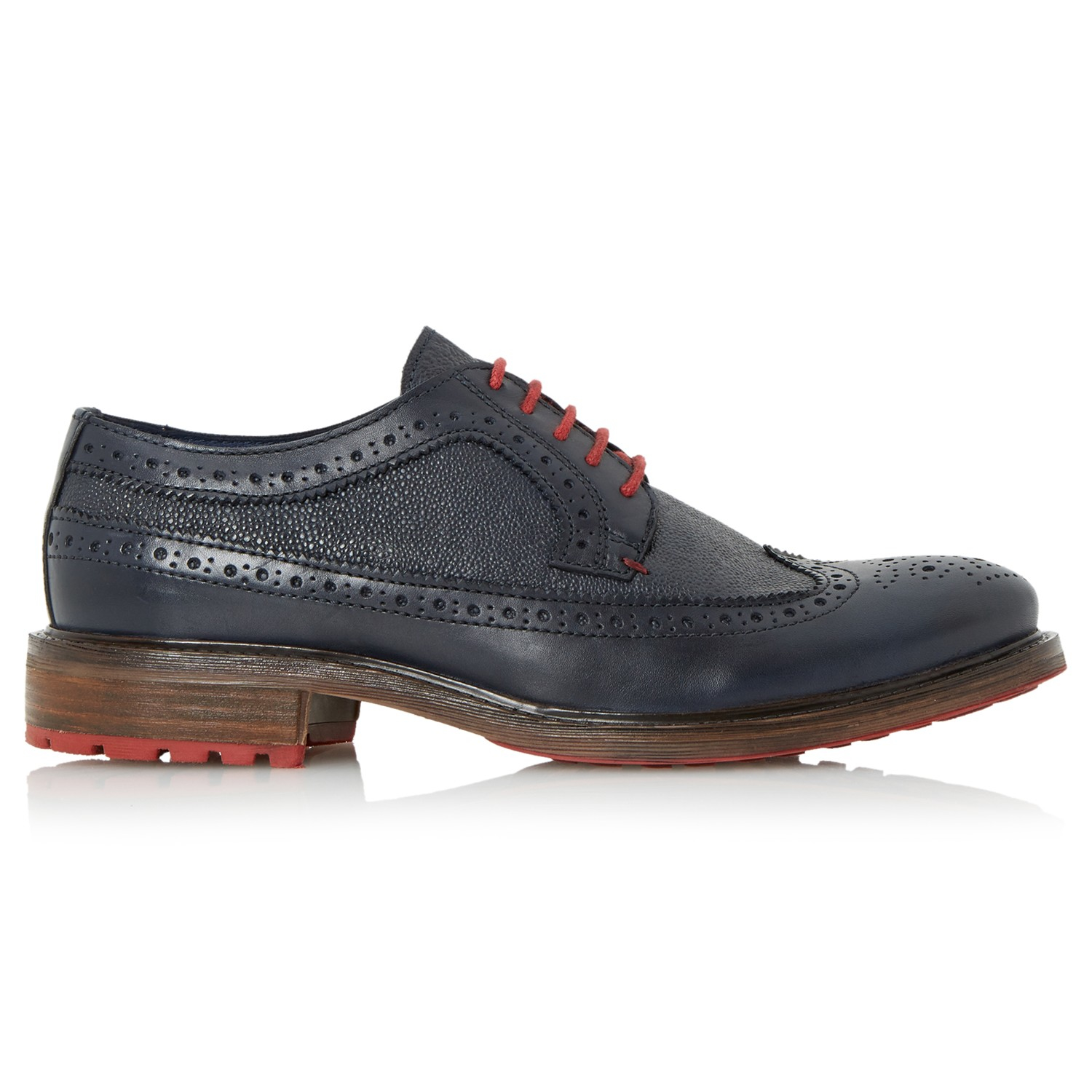 Dune Bongo Chunky Sole Leather Brogues in Navy (Blue) for Men - Lyst