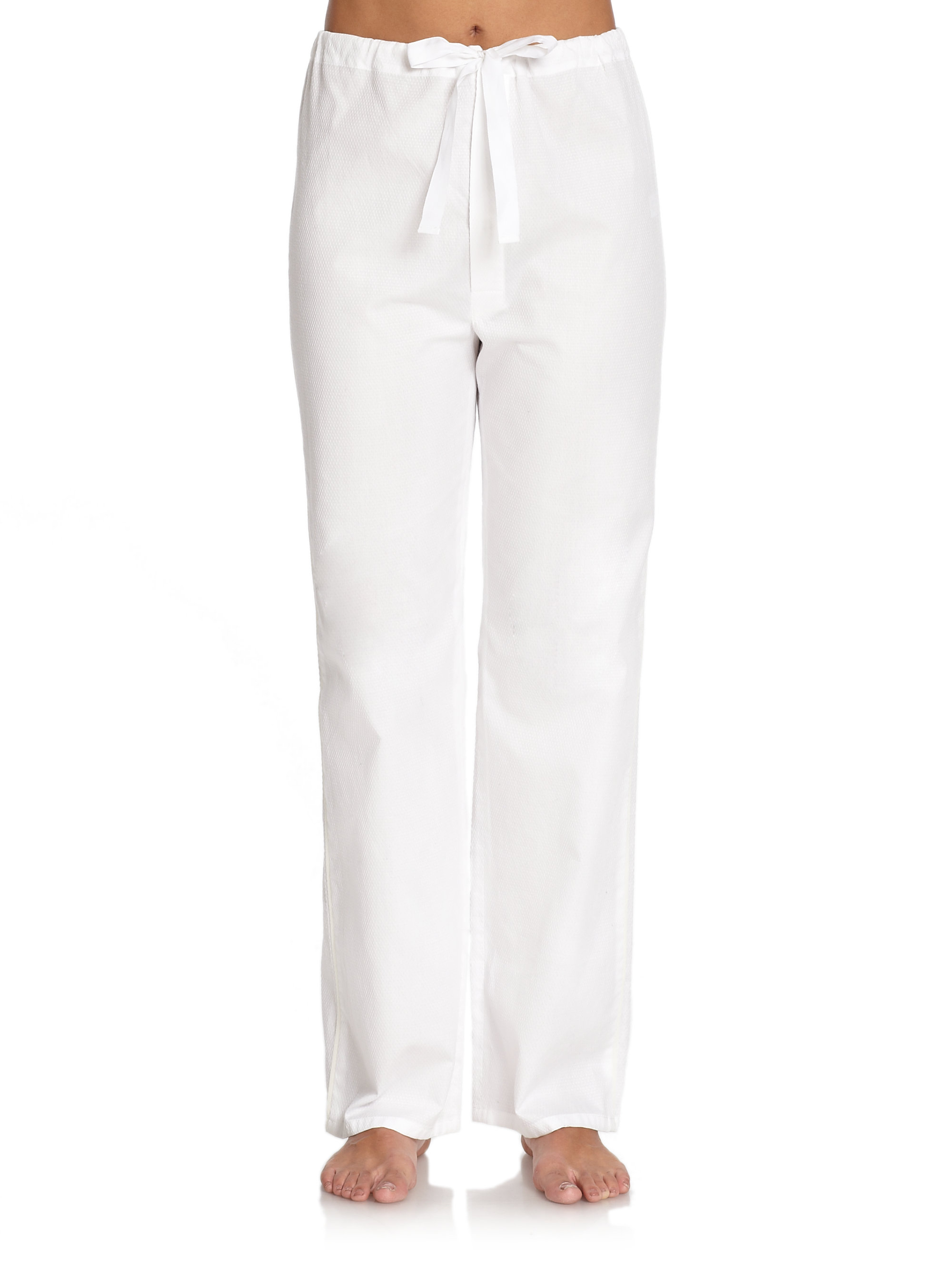White Cotton Pajama Bottoms Outlet, 59 