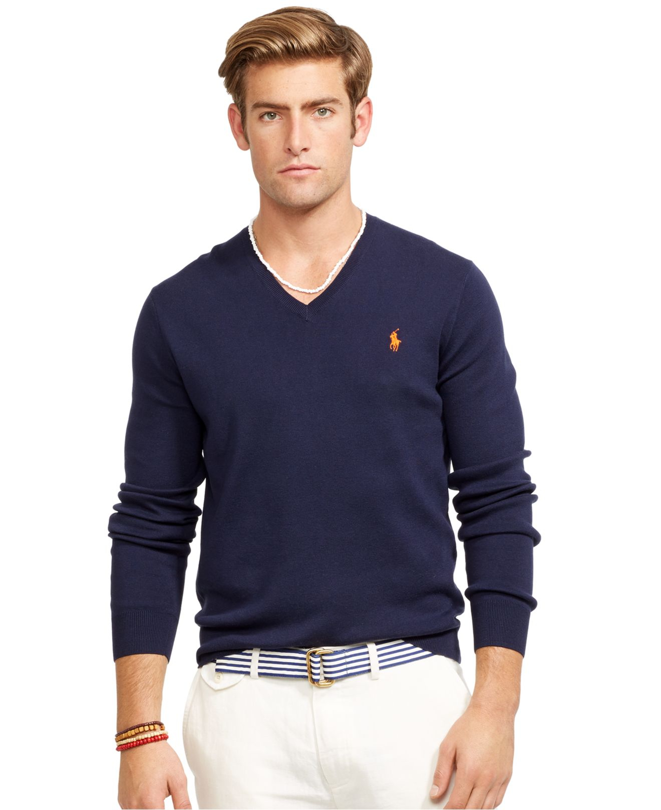  Polo  Ralph  Lauren  V neck Sweater  in Blue for Men Lyst