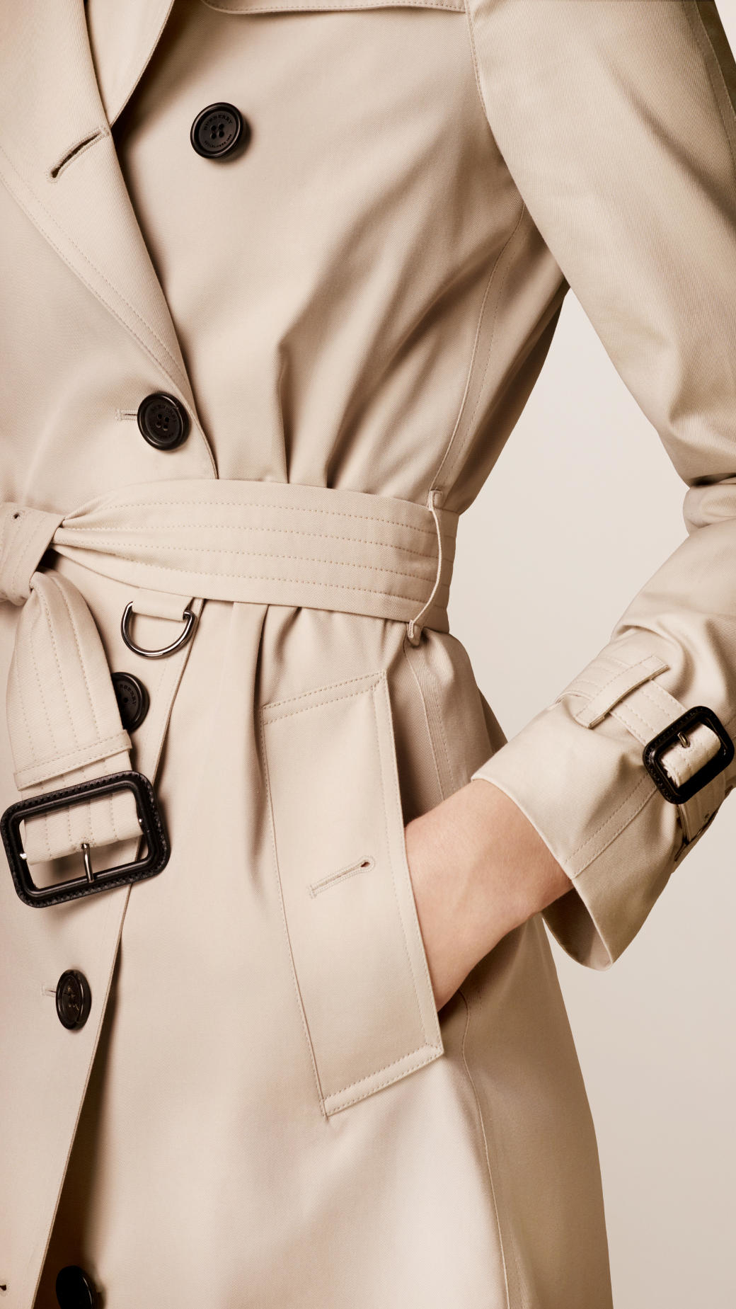 Burberry Cotton The Westminster - Mid-length Heritage Trench Coat in Stone  (Natural) | Lyst