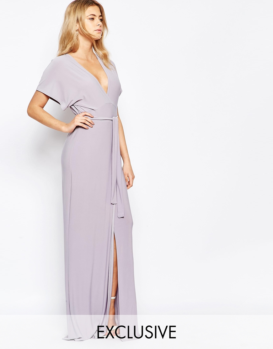 dove grey maxi dress