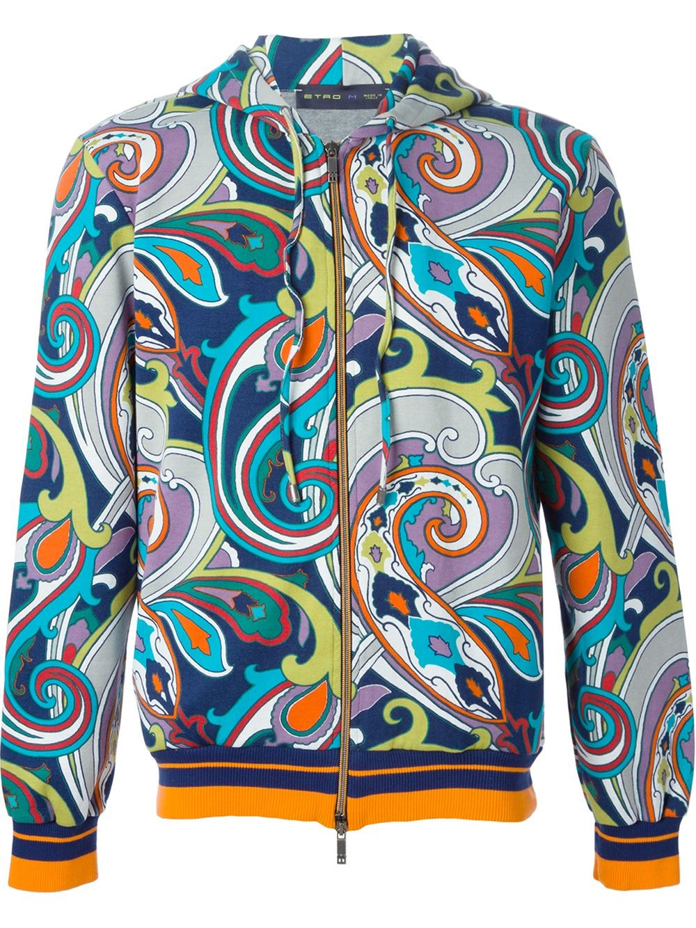 paisley patchwork hoodie