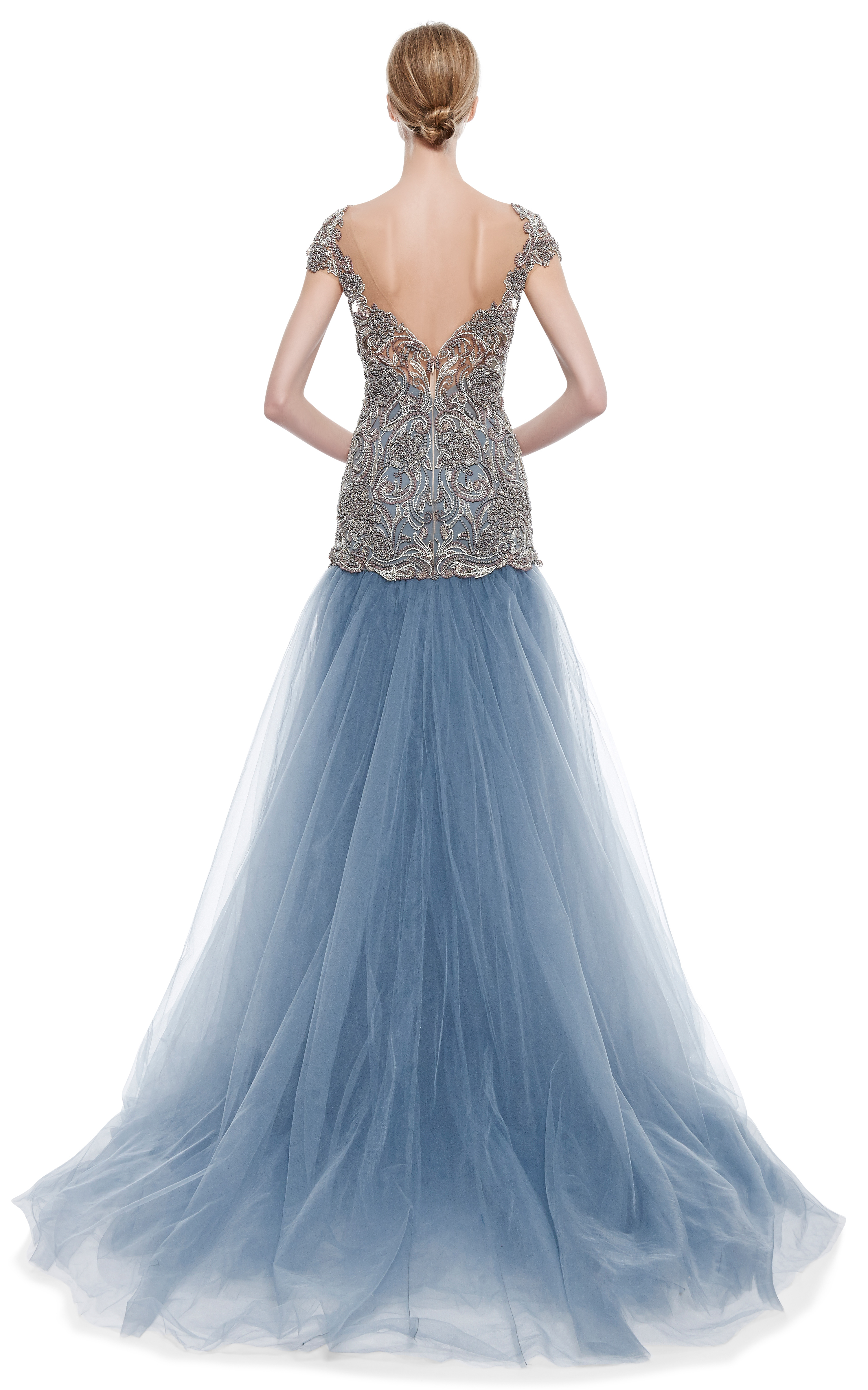 blue marchesa gown