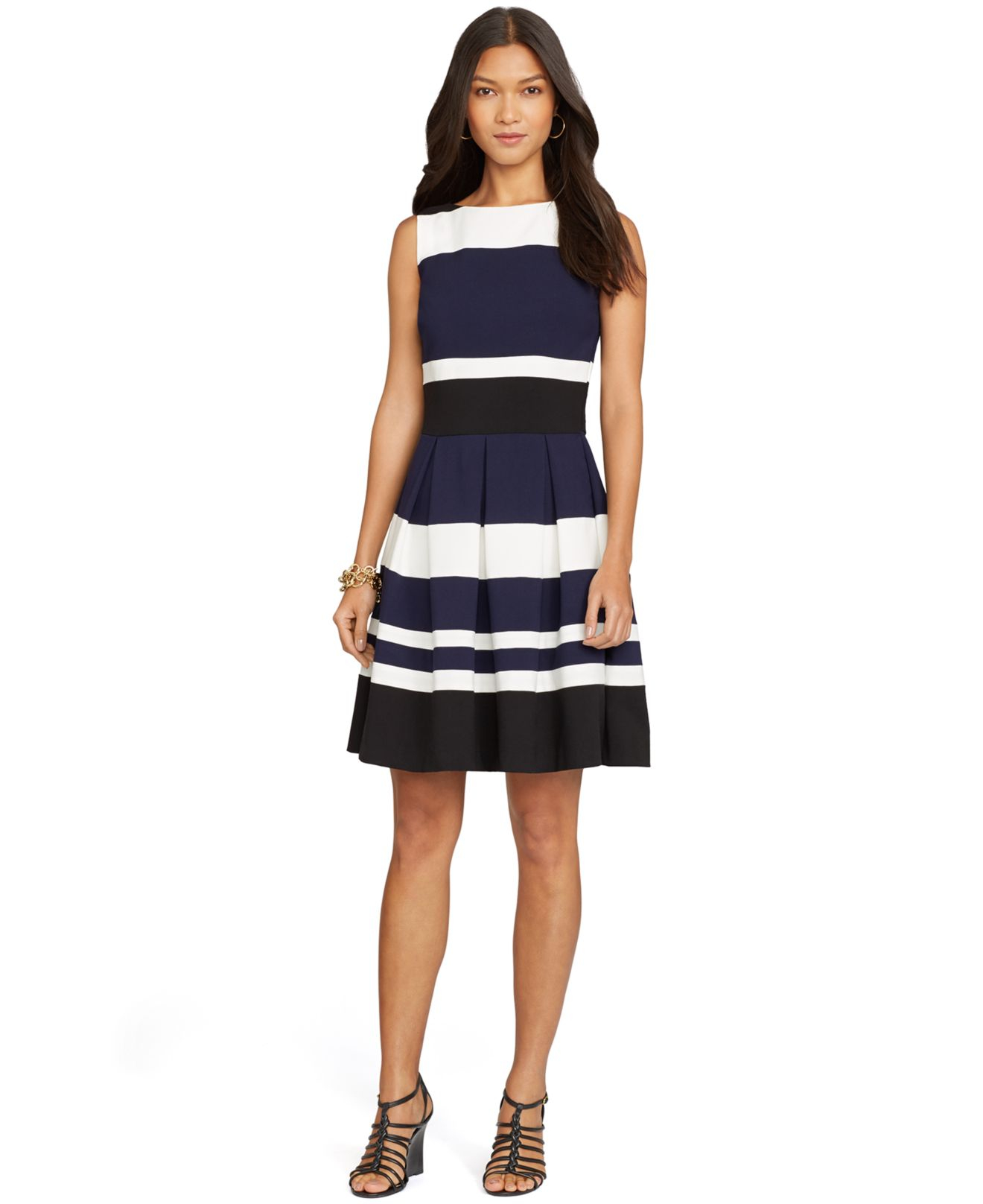 ralph lauren blue striped dress