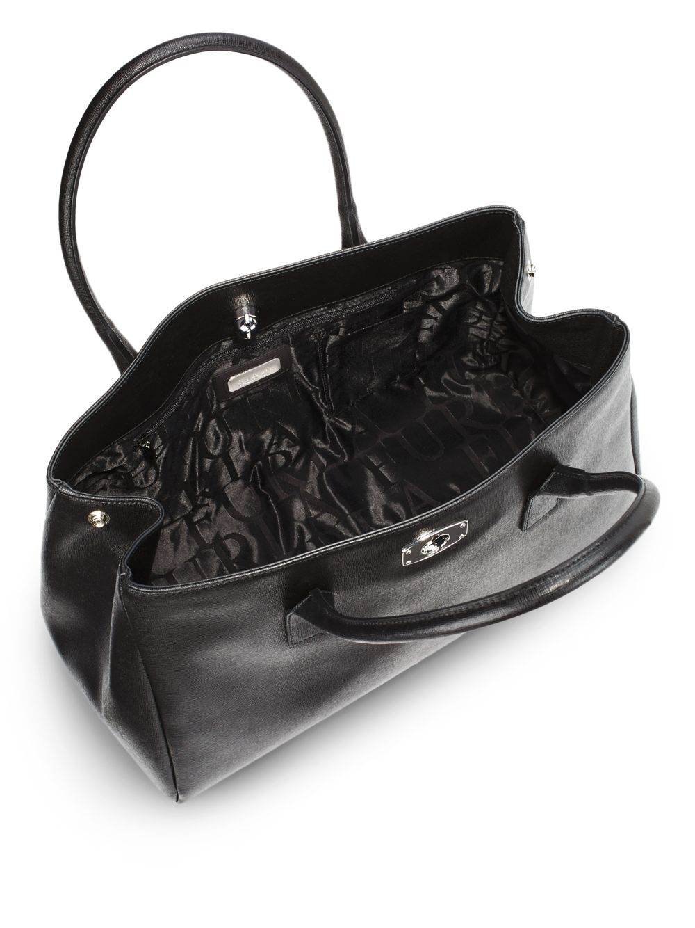 Furla - Ariana Large Saffiano Leather Shopping Tote Black