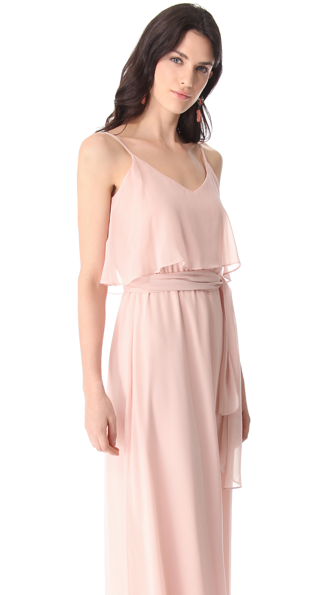 Joanna August 2 Tier Long Dress Tiny Dancer In Natural Lyst Gallery