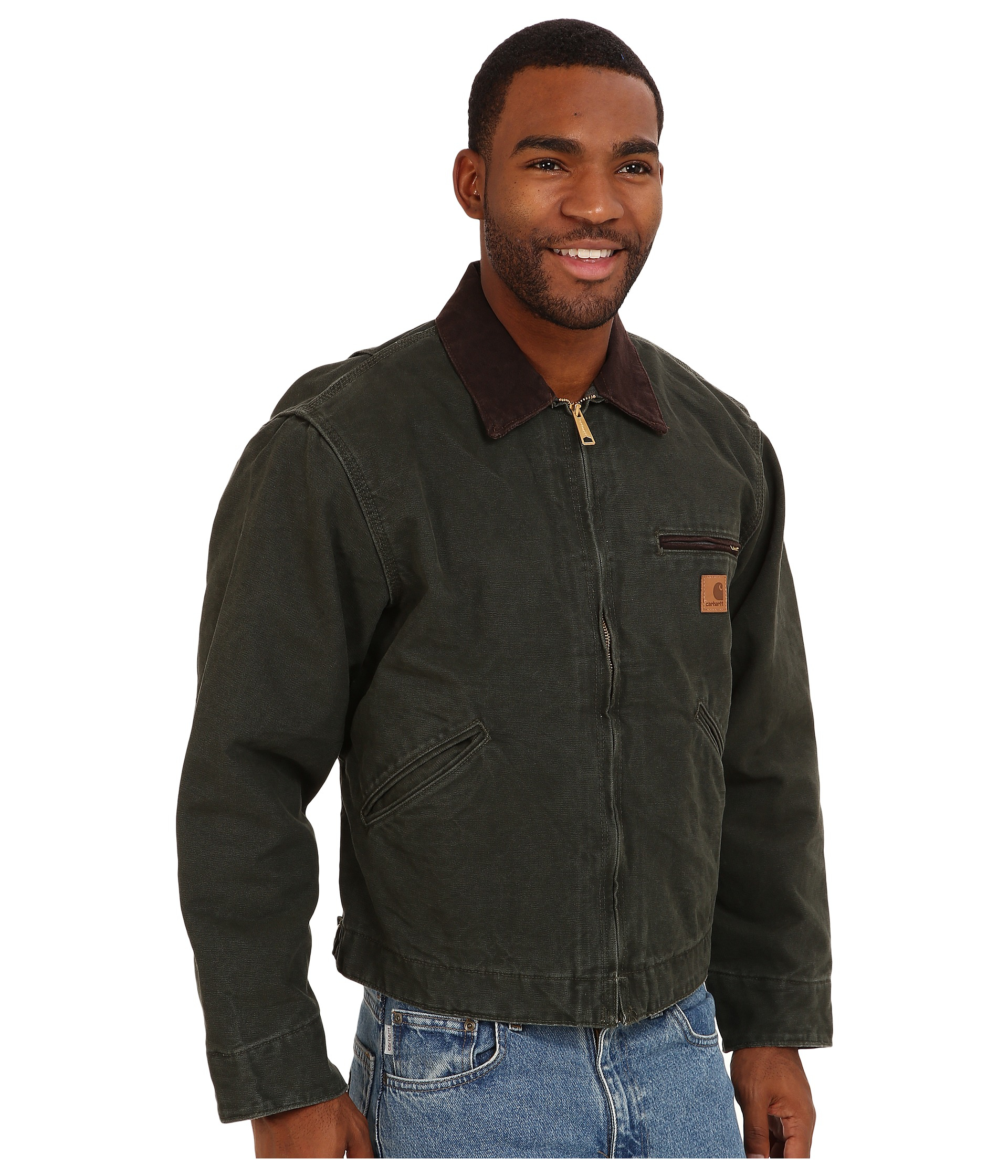 Carhartt Sandstone Detroit Jacket in Moss (Green) for Men | Lyst