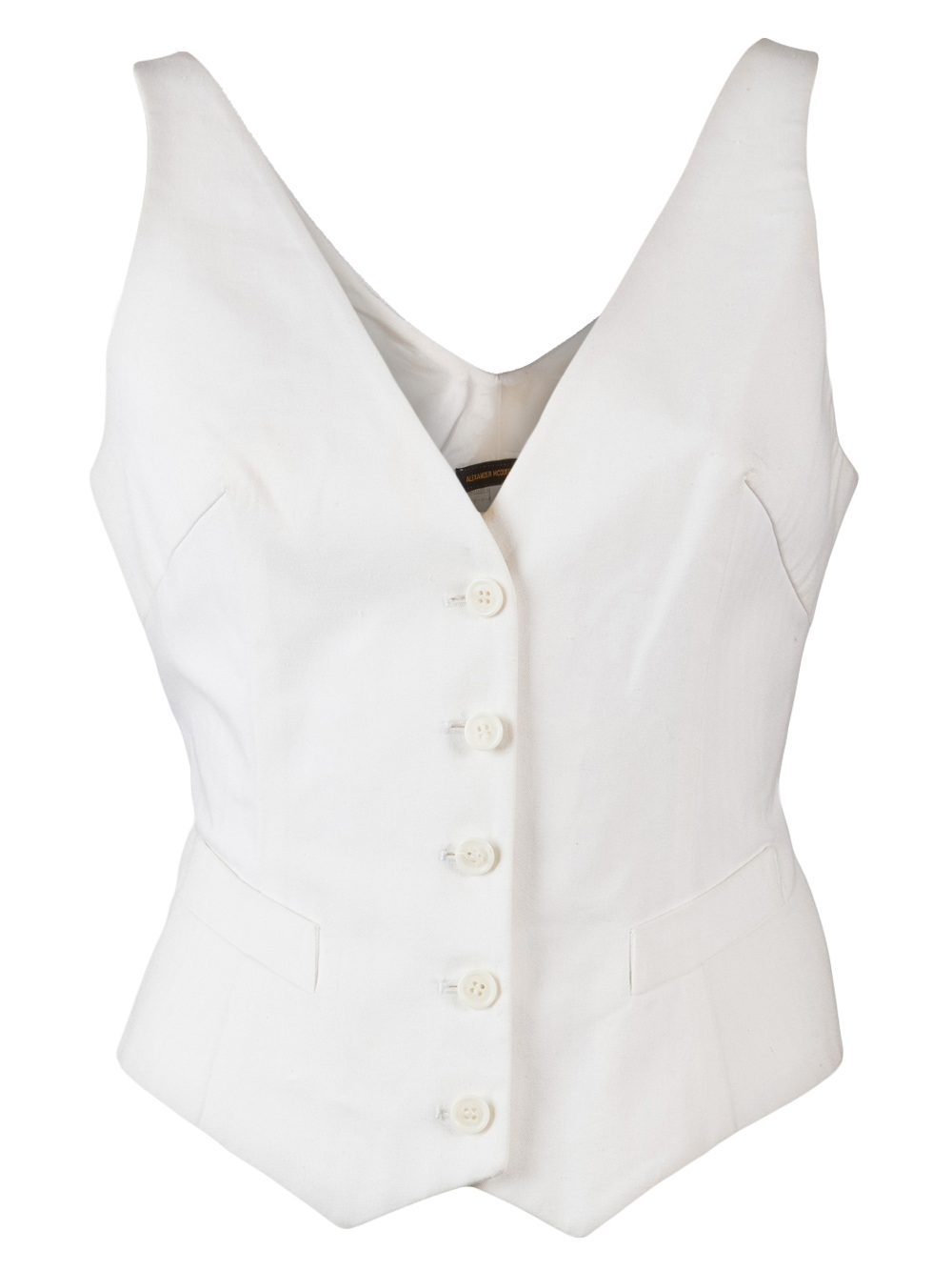 Alexander McQueen Back Belt Vest in White - Lyst