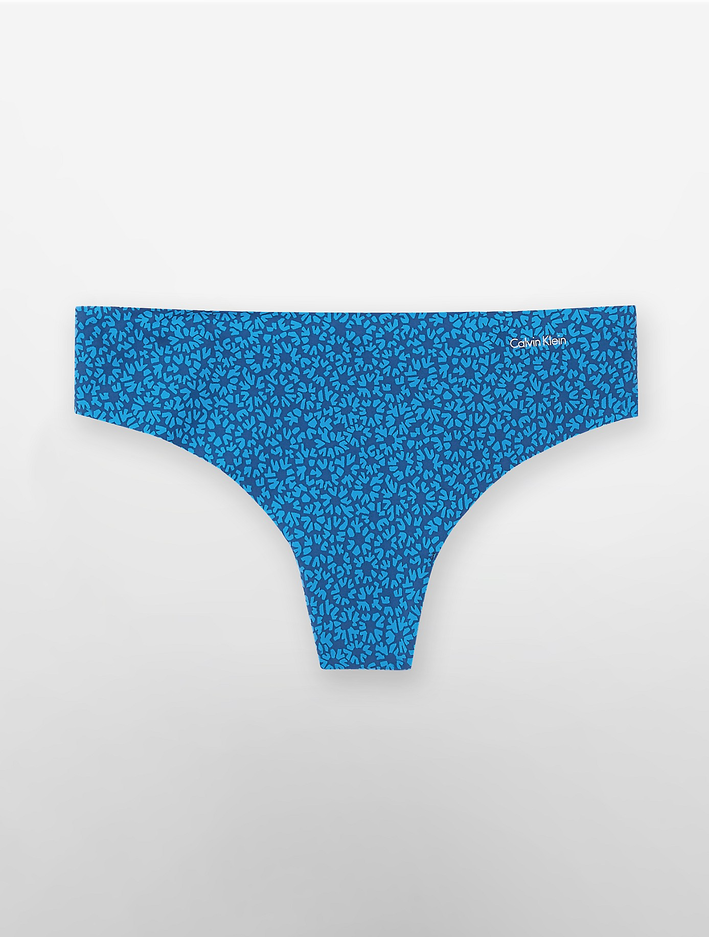 Calvin klein Underwear Invisibles Animal Print Thong in Blue (MINIMAL