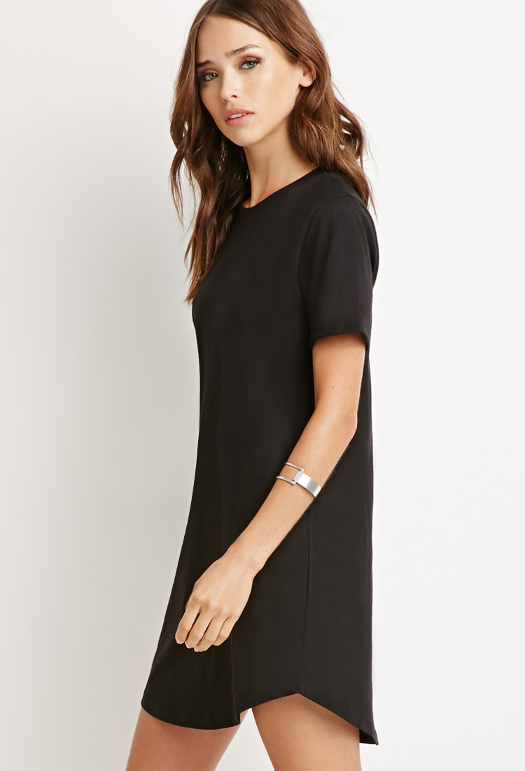 forever 21 black t shirt dress