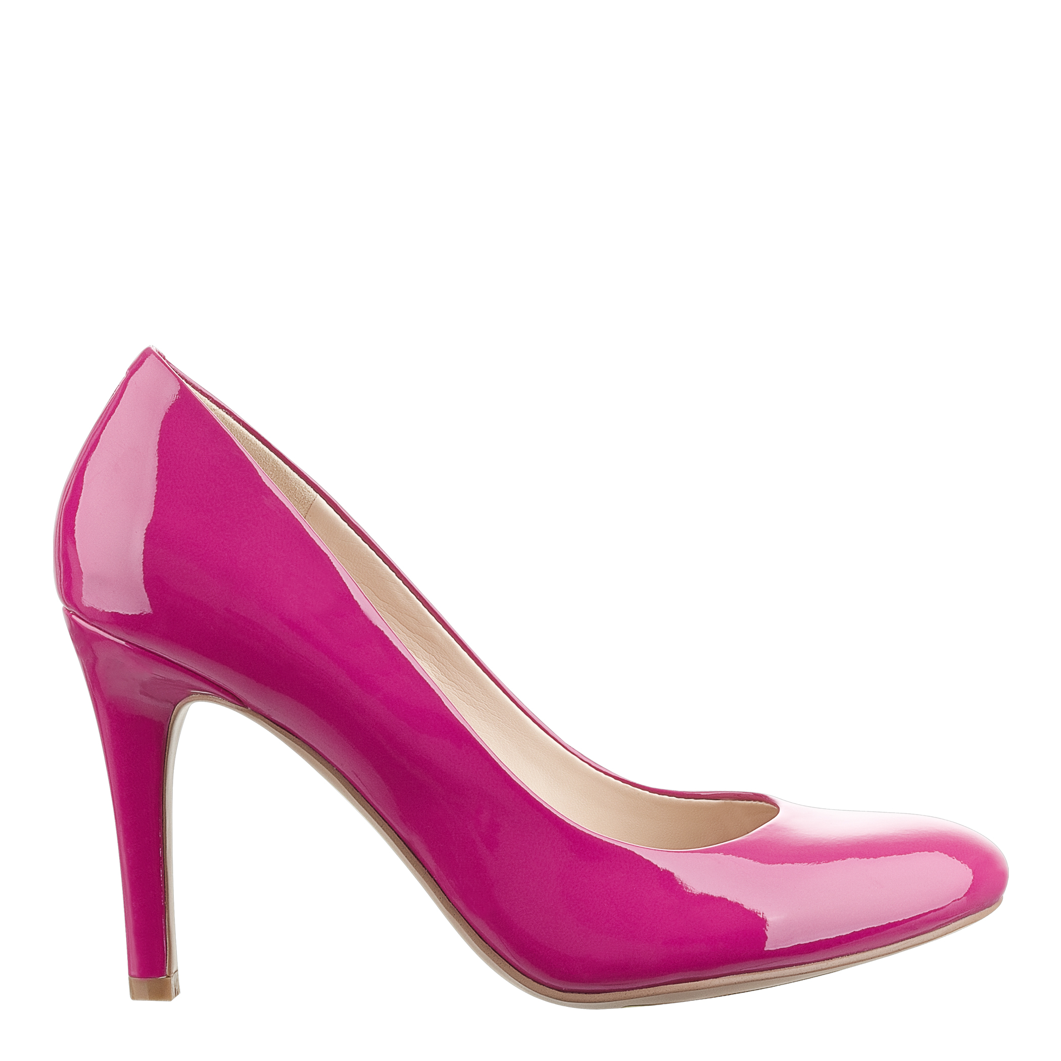pink round toe pumps