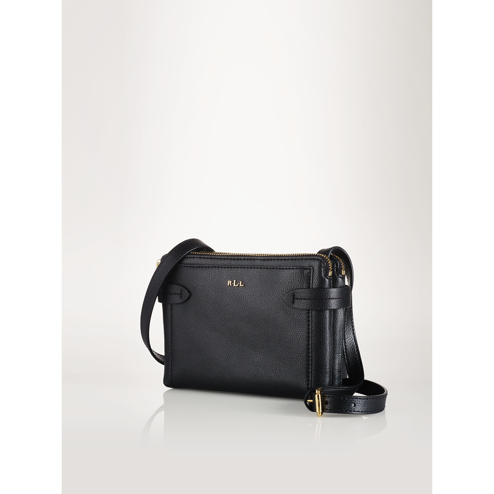 Ralph Lauren Crawley Leather Crossbody Bag in Black Lyst