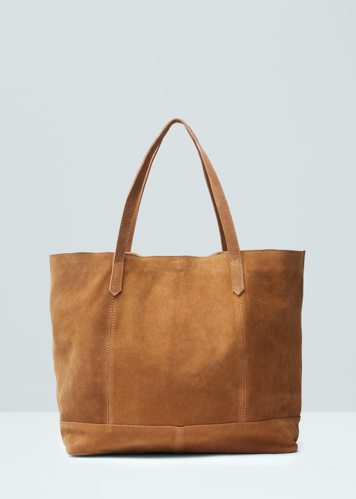 Mango Leather Shopper Bag in Brown - Lyst