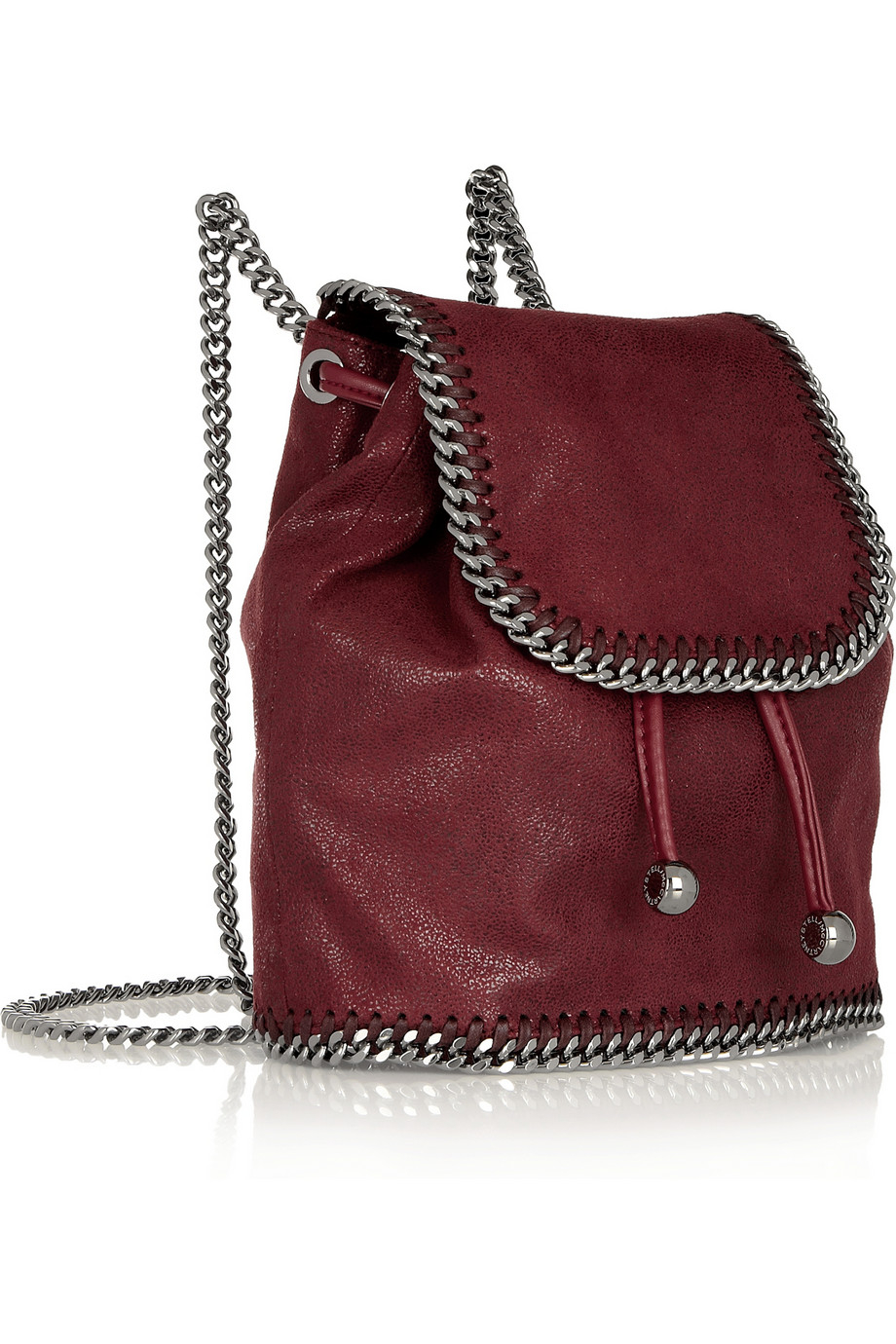 Stella McCartney The Falabella Mini Faux Brushedleather Backpack in Red |  Lyst