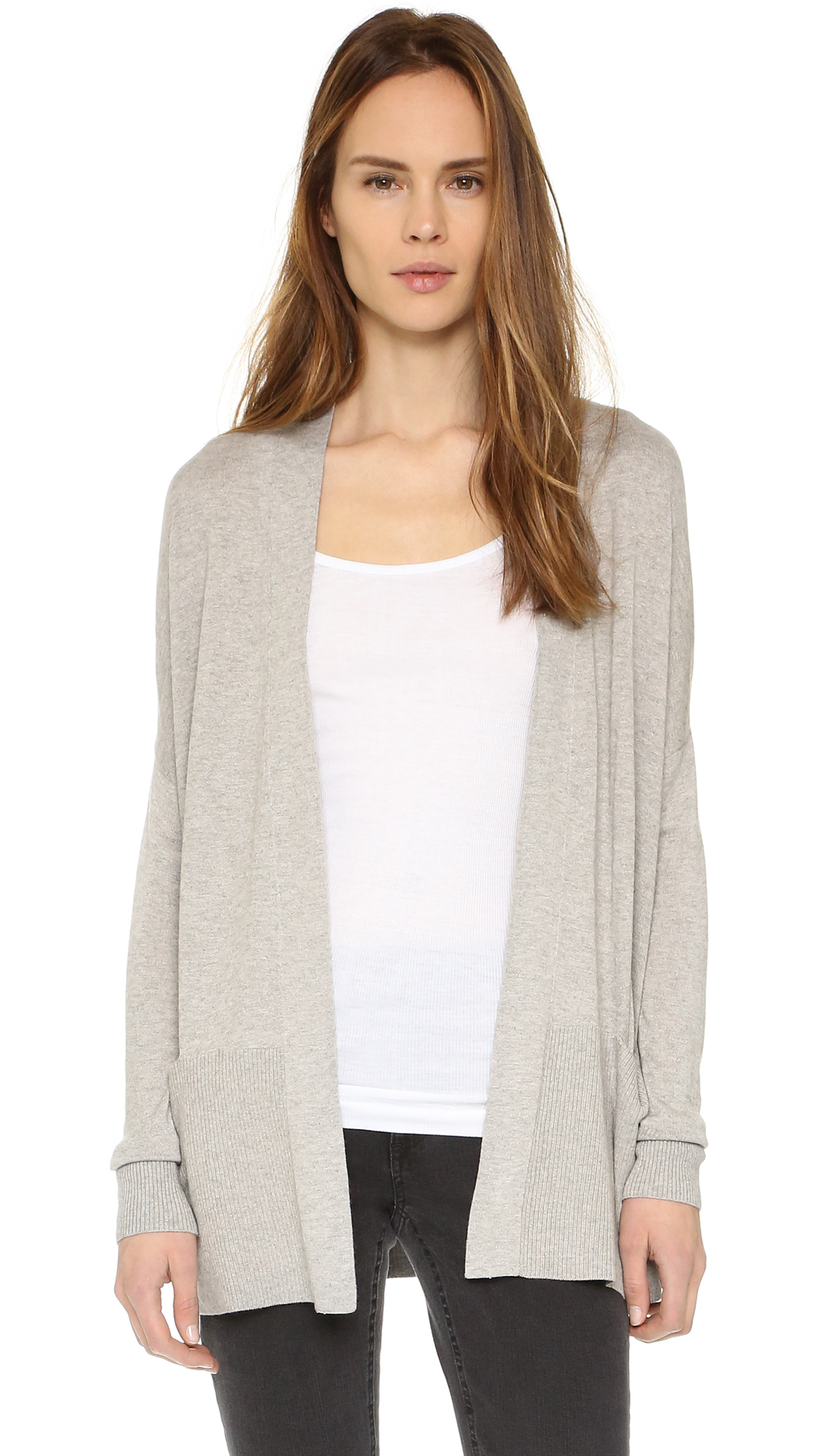 light gray cardigan sweater