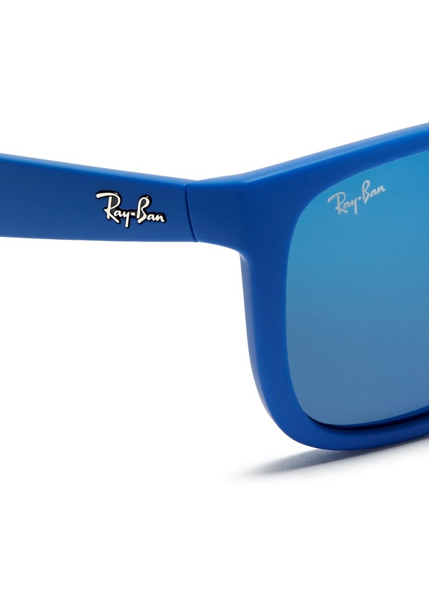Ray-Ban 'justin' Matte Acetate Sunglasses in Blue - Lyst
