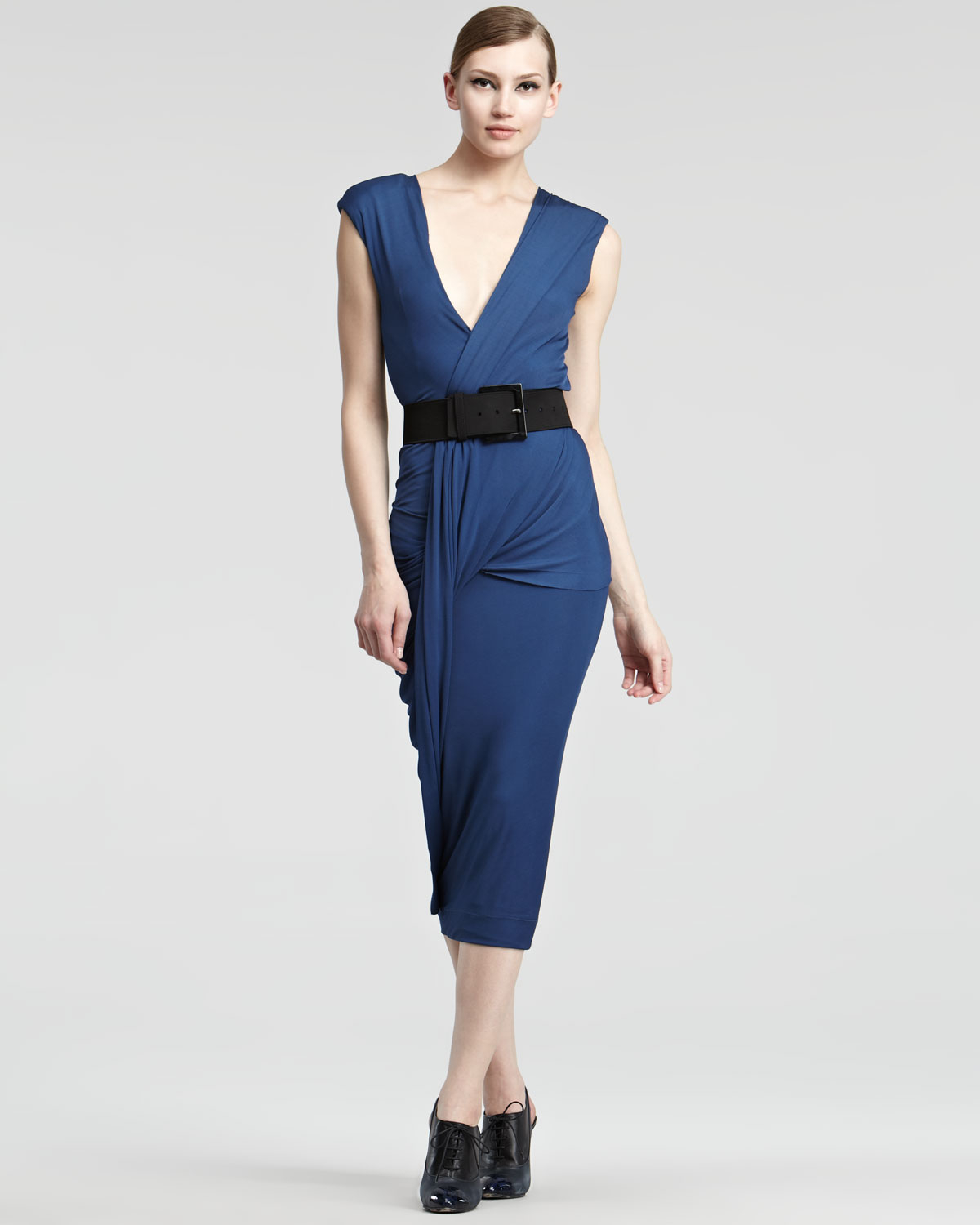 donna karan blue dress