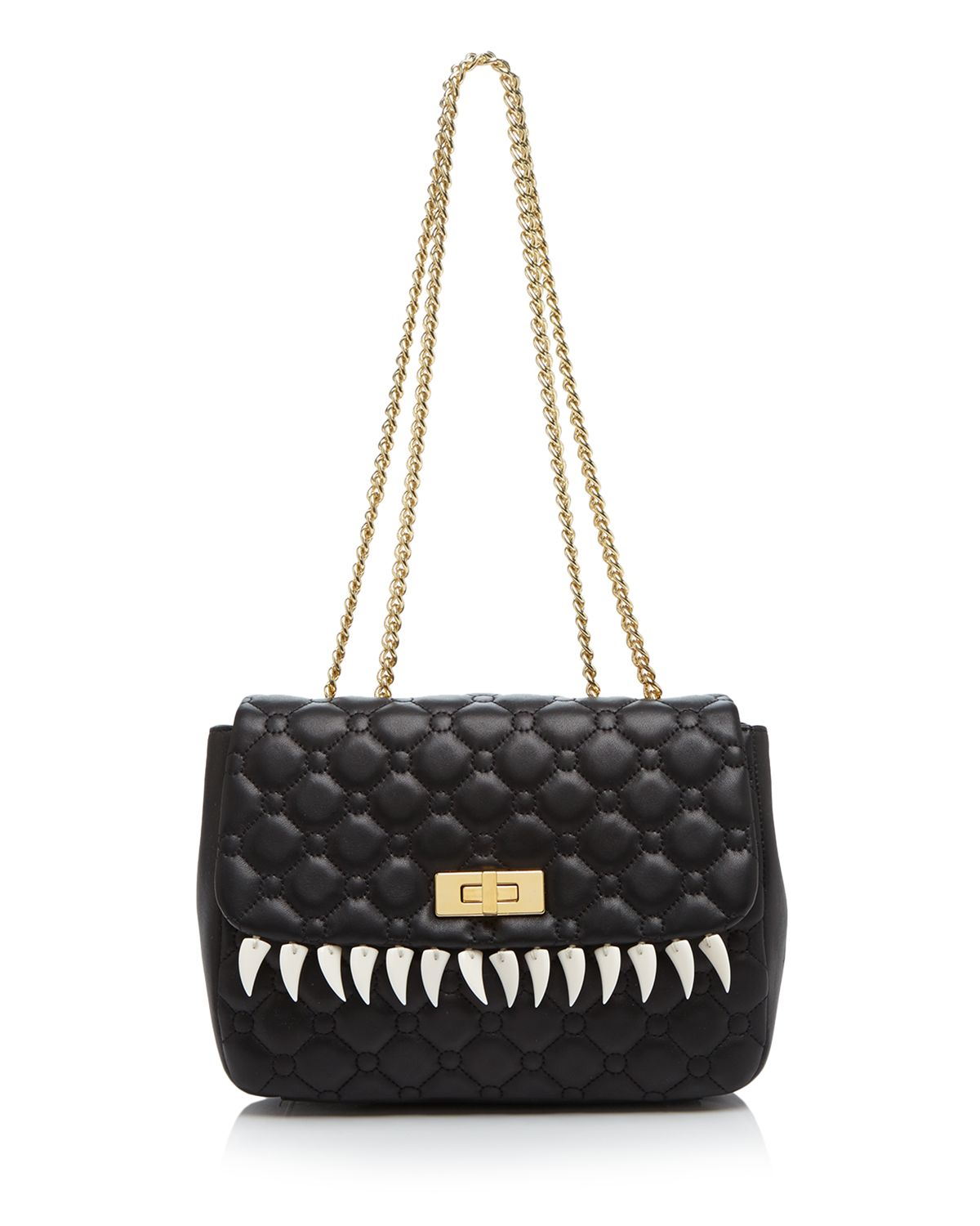 Moschino Cheap  Chic Shoulder Bag - Quilted Medium Teeth in Black