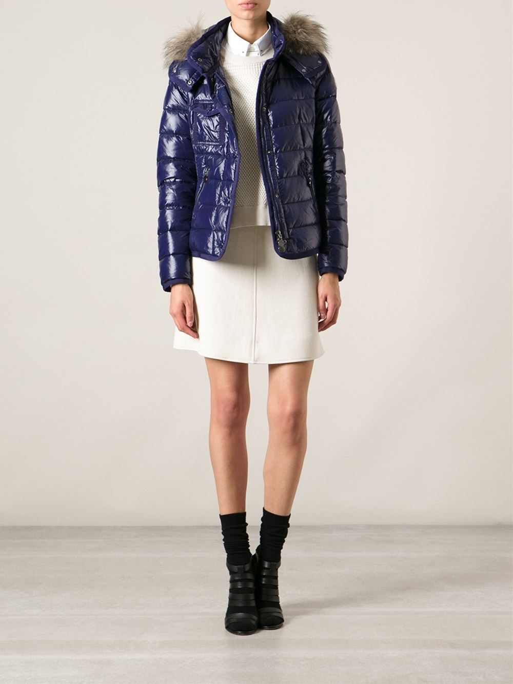 Moncler 'Armoise' Padded Jacket in Blue - Lyst