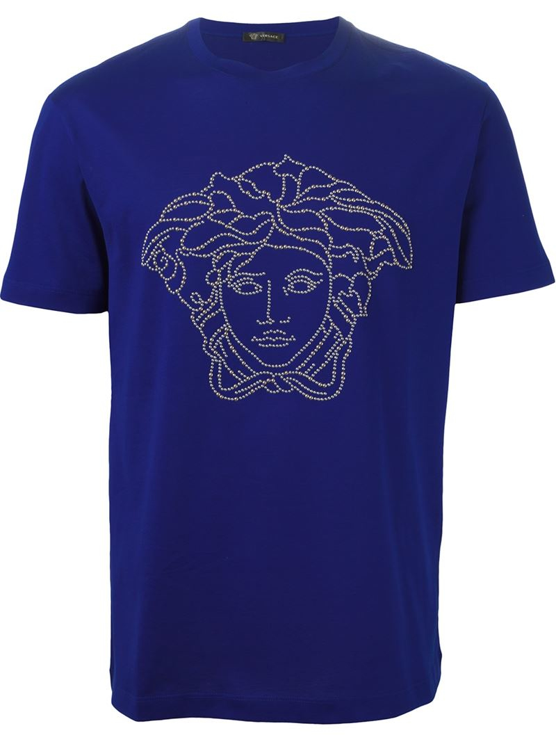 Versace Medusa T-shirt in Blue for Men | Lyst