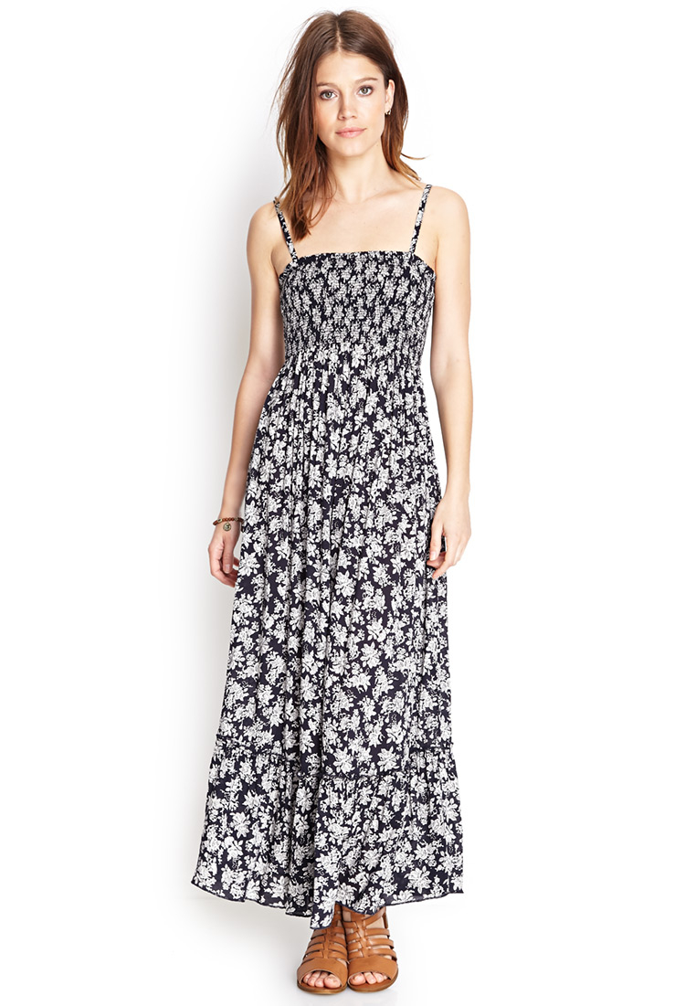 smocked top maxi dress