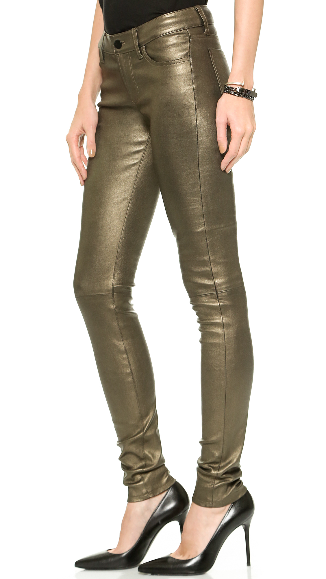 j brand gold jeans
