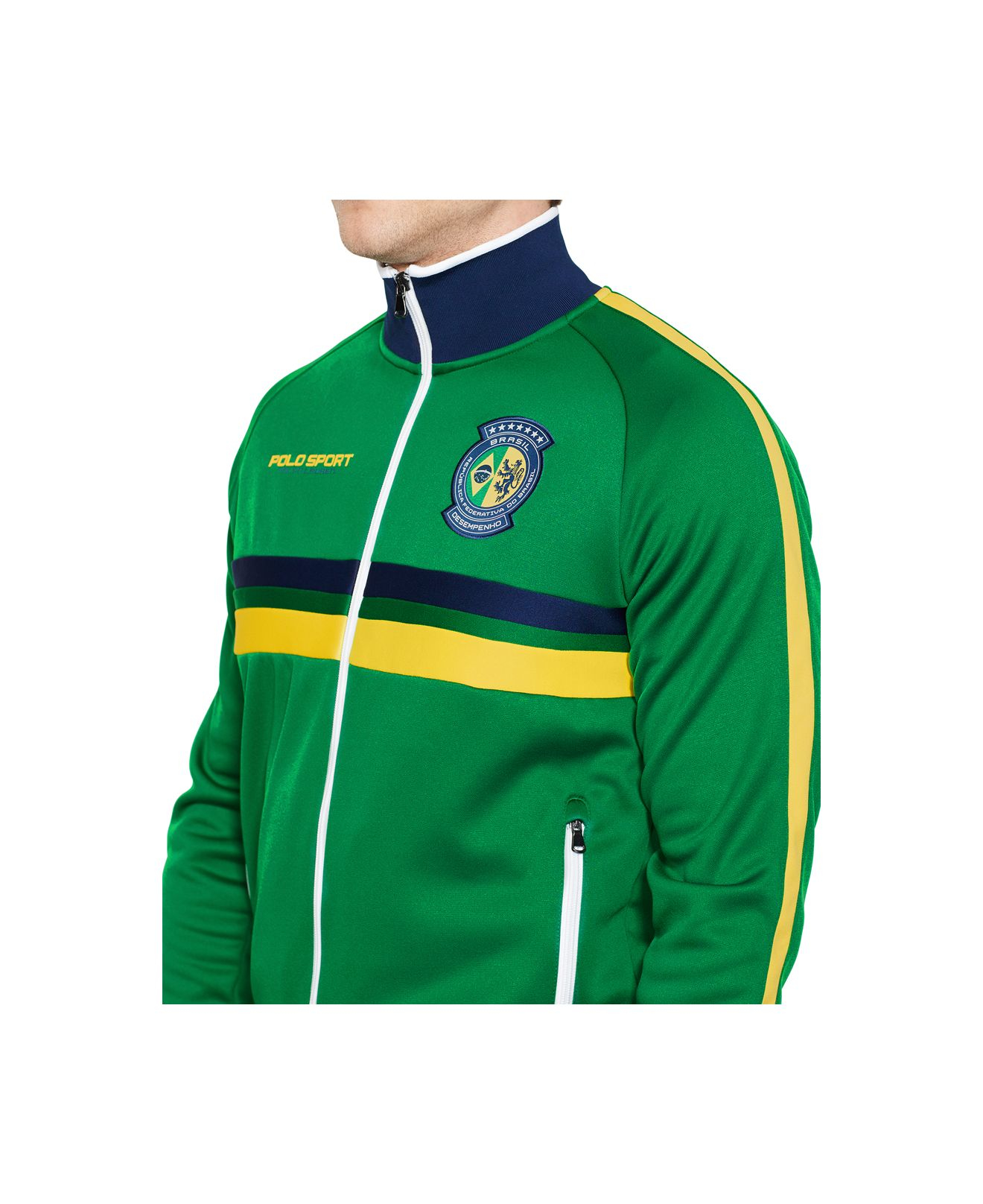 Lyst - Polo Ralph Lauren Polo Sport Brasil Tech Fleece Track Jacket in Green for Men