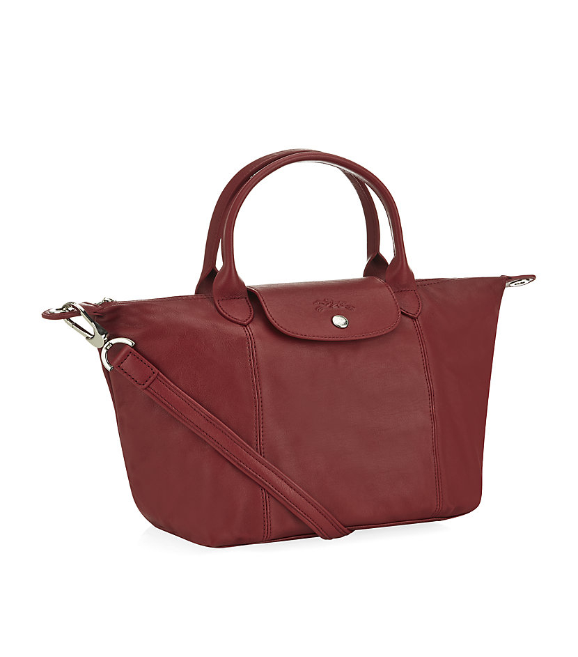 longchamp le pliage cuir small black