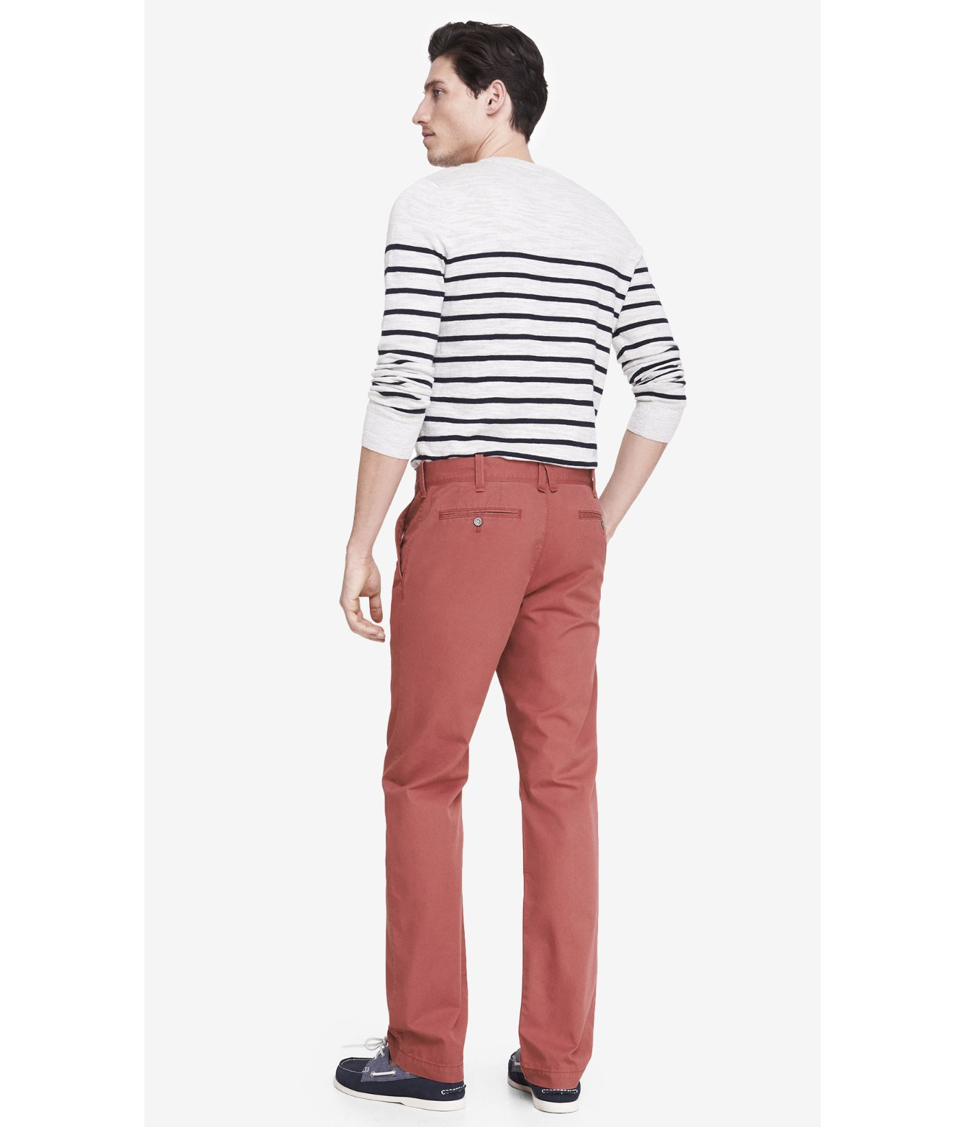 Lyst - Express Finn Slim Chino Pant in Pink for Men