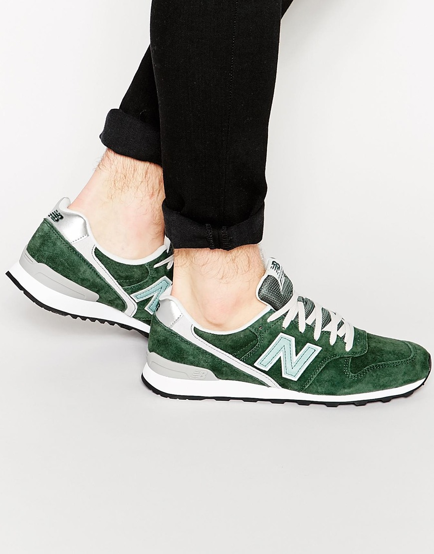 New Balance 996 Suede Trainers in Green 