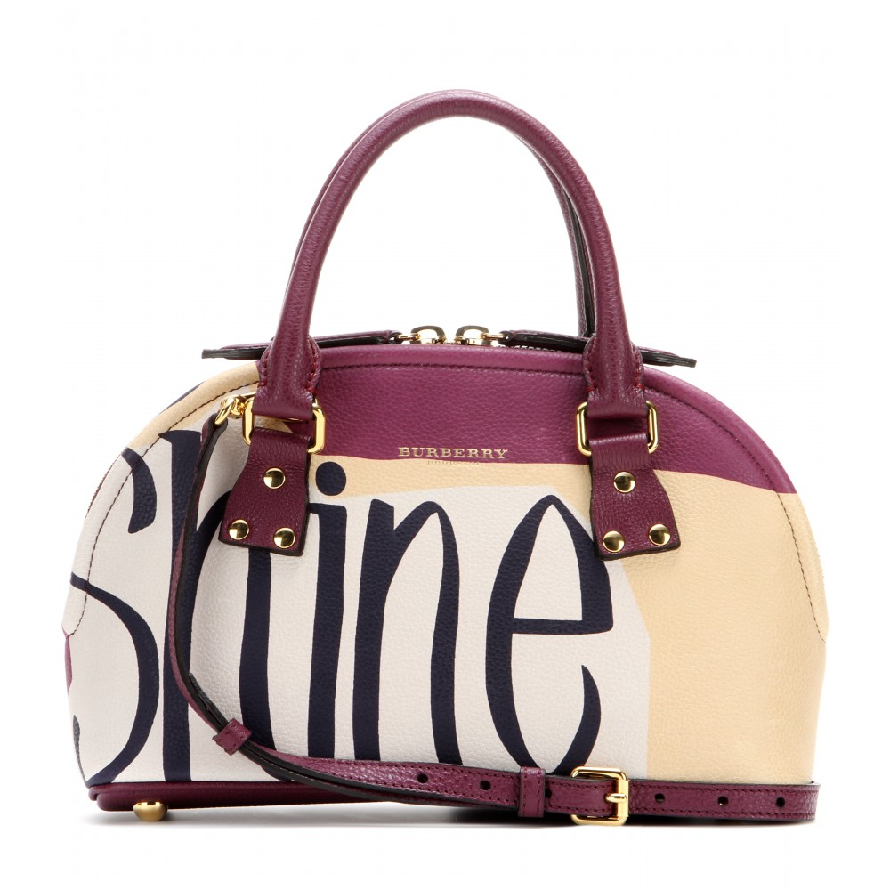 Lyst Burberry Prorsum Printed Leather Bowling Bag