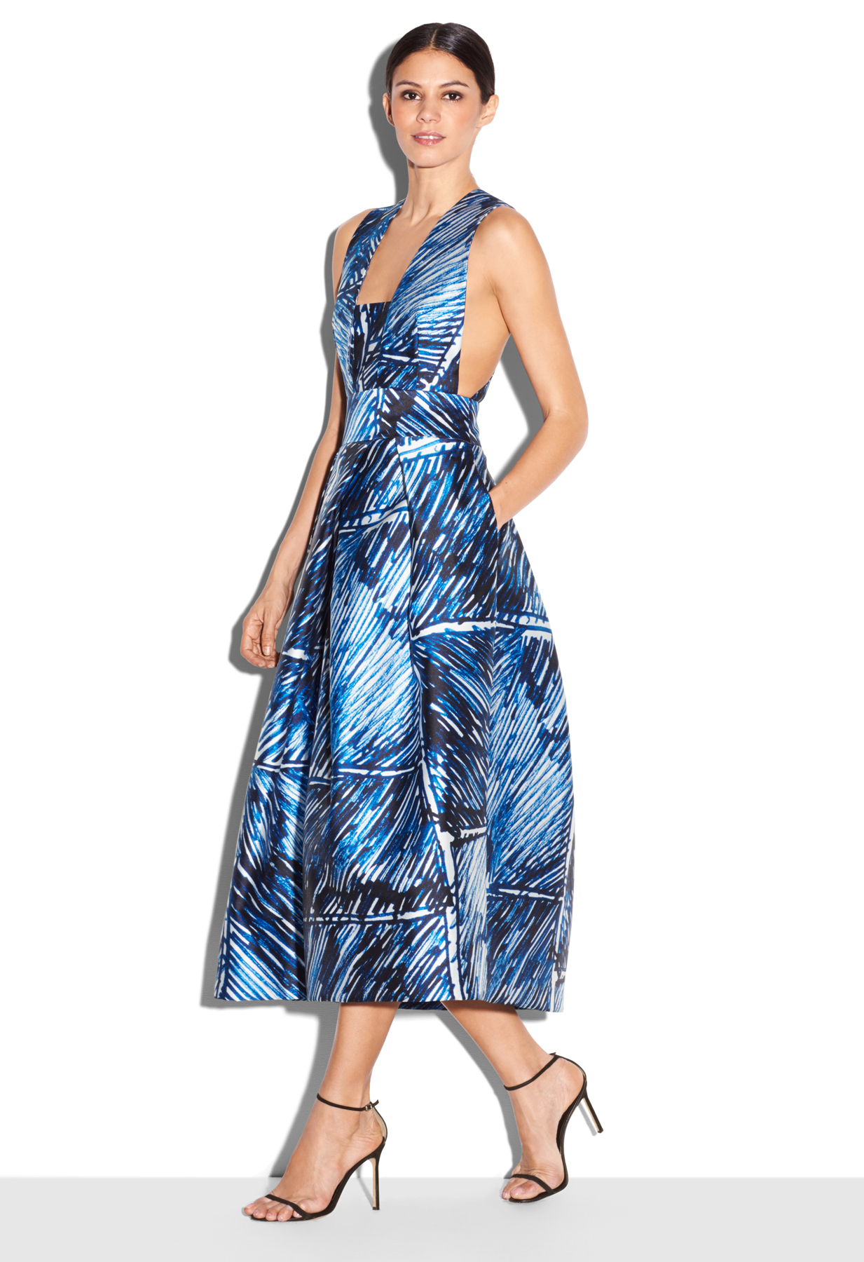 sachin and babi light blue dress Black Satin Drape Long Sleeve Mini Dress