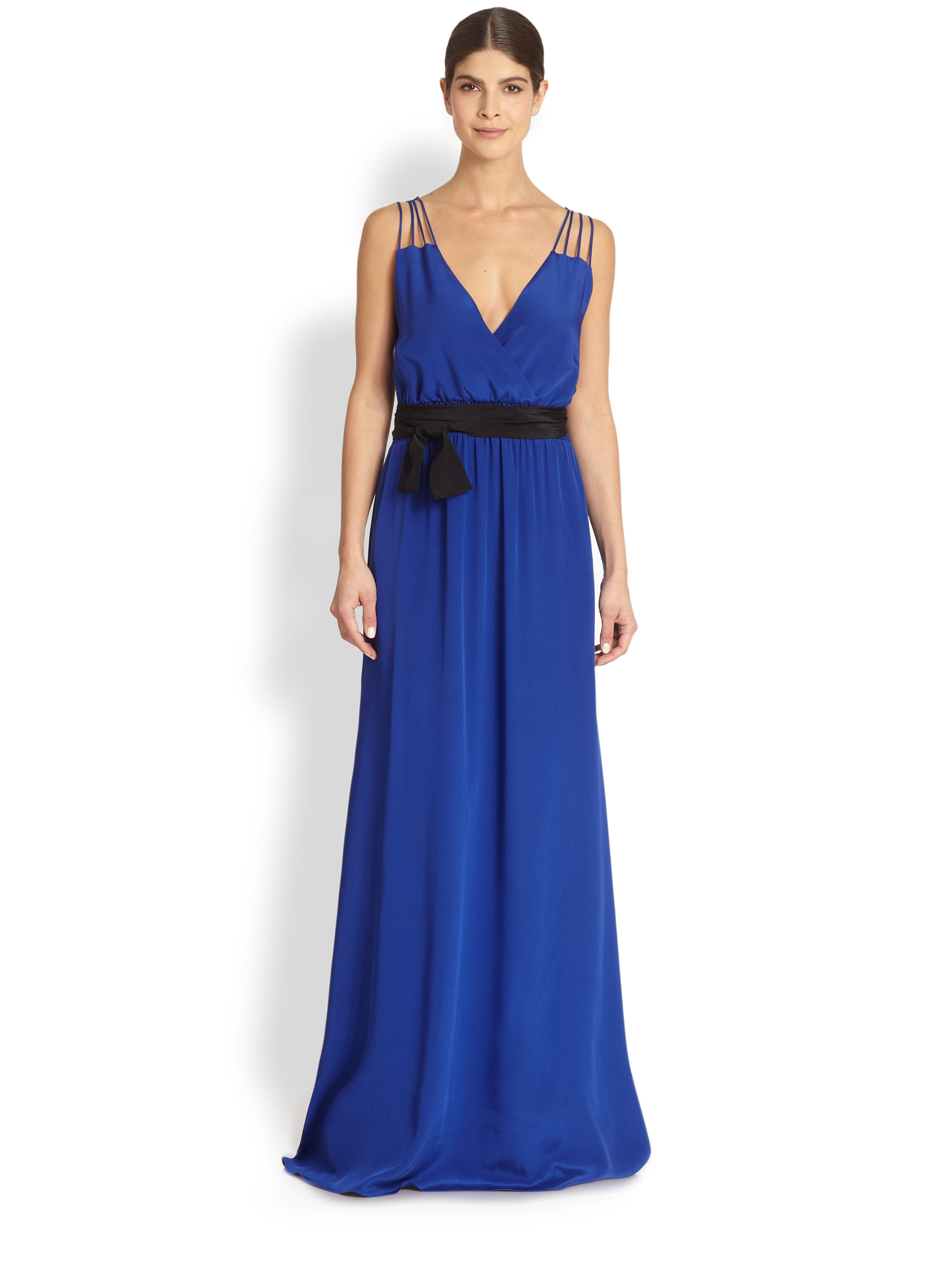maxi dresses Great option for summer dates. Best on taller frames. Amanda Uprichard Silk Maxi Dress available at Find this Pin and more on Sexy Date Looks & Tips by Teresa Foss Del Rosso. royal blue silk maxi- .