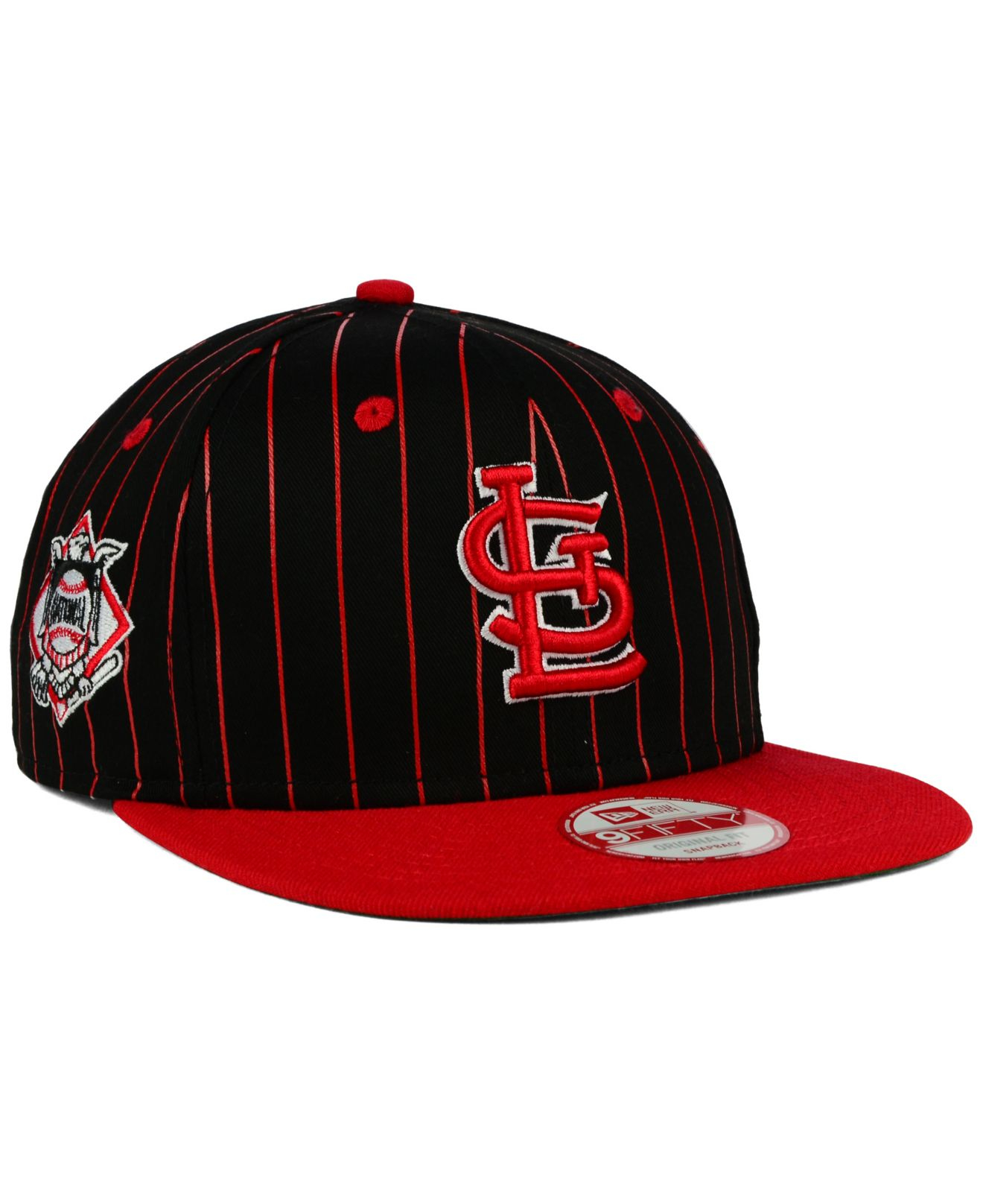 St. Louis Cardinals Satin Script 9FIFTY Snapback Hat, Red, MLB by New Era
