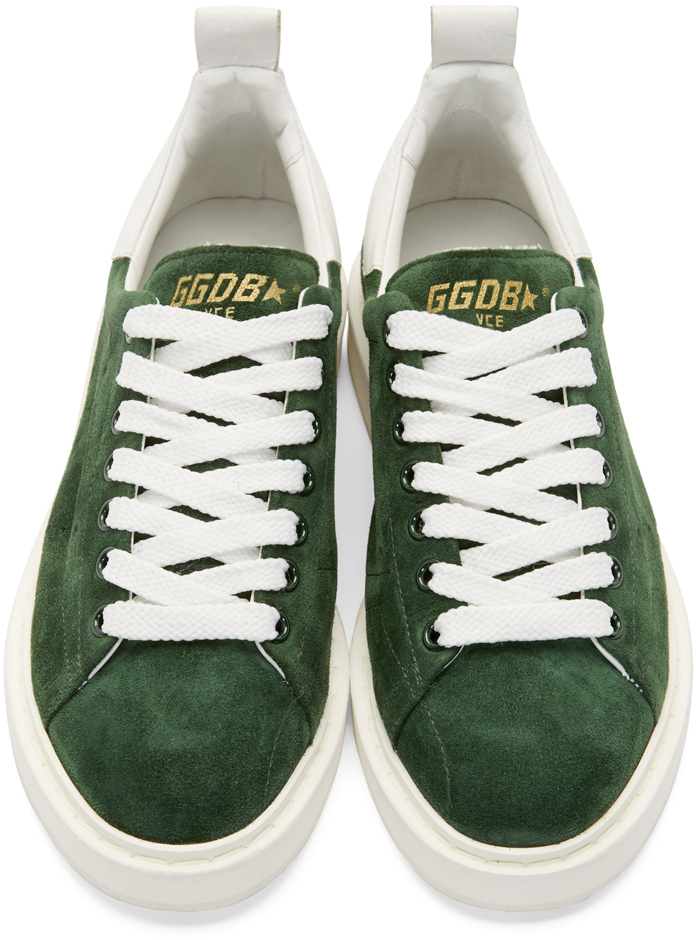 Golden Goose Green Suede Low_top Starter Sneakers for Men | Lyst