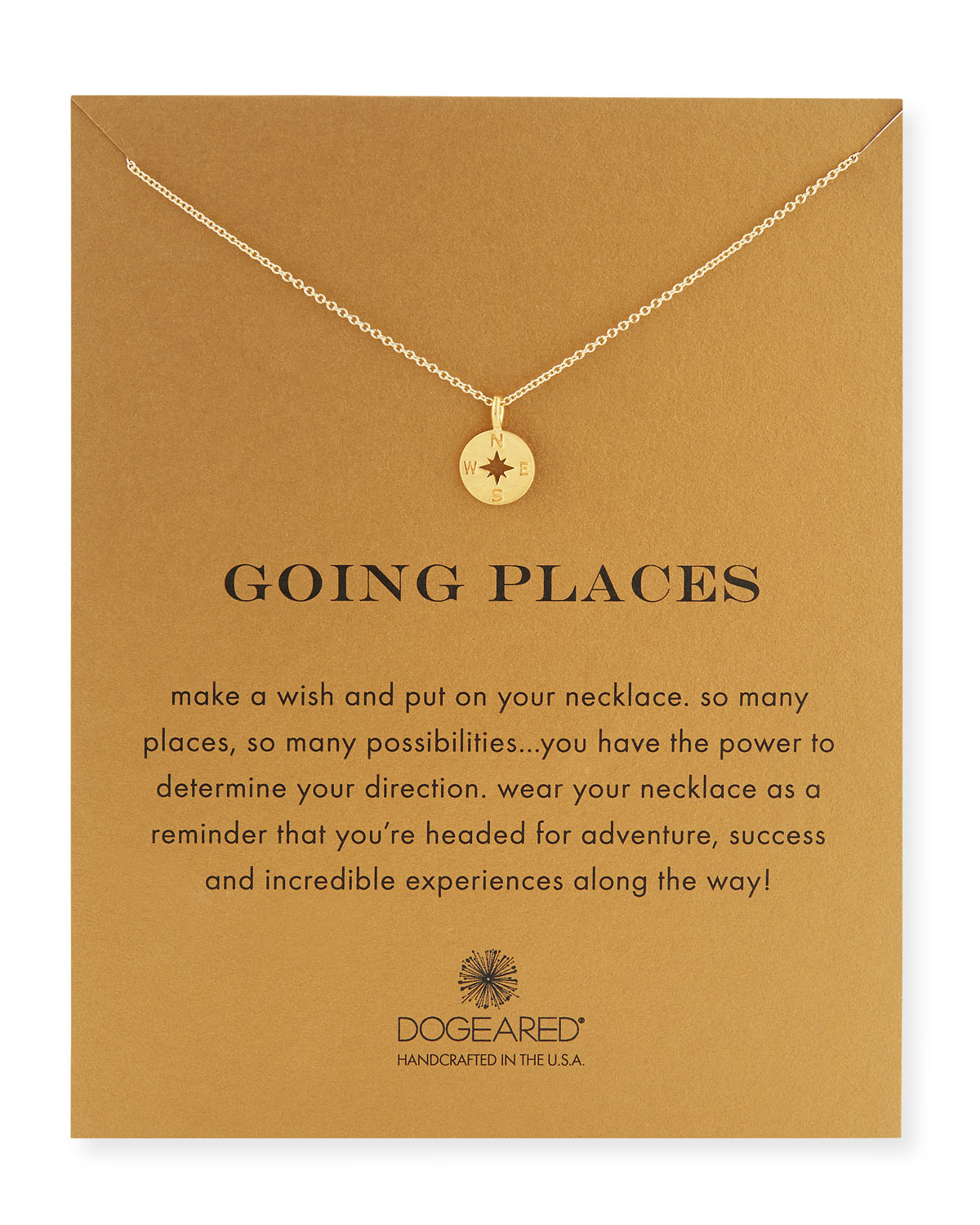 Dogeared Going Places 14k Gold Compass Pendant Necklace in Metallic - Lyst