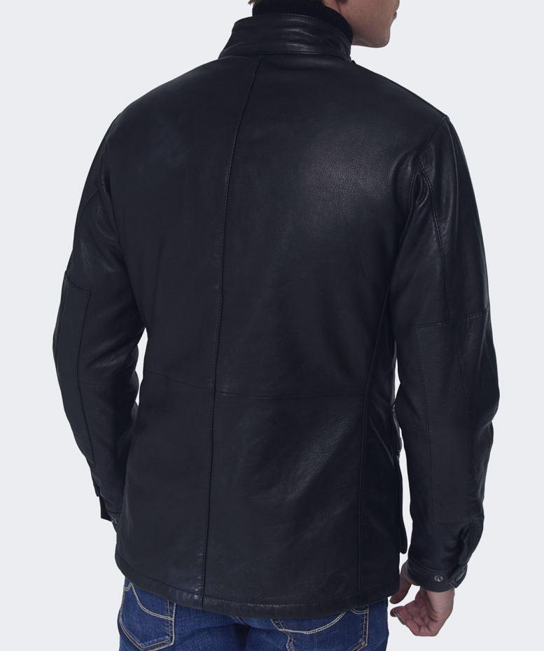 Lyst Barbour Saddler Leather Jacket In Black For Men Gallery