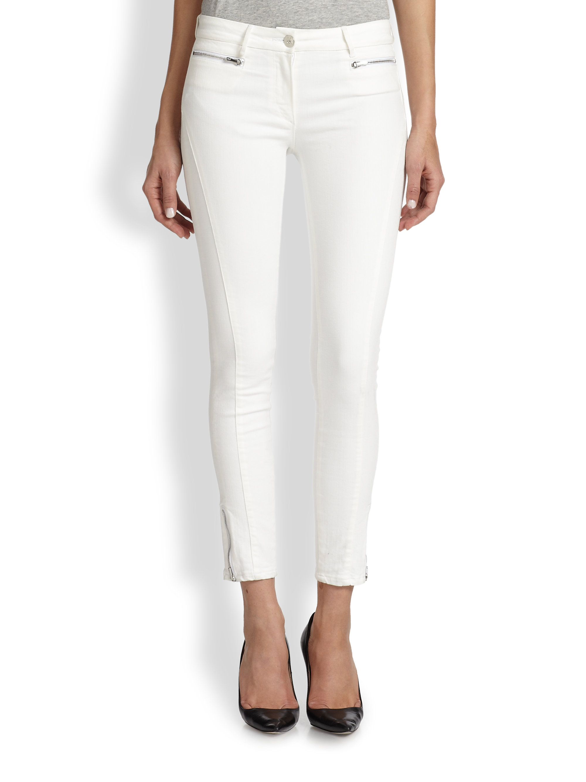 women's ankle zip skinny jeans