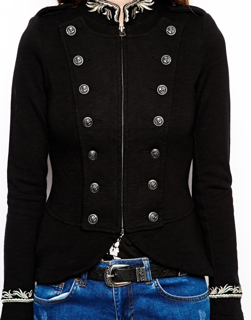 Denim & Supply Ralph Lauren Military Jacket in Black - Lyst