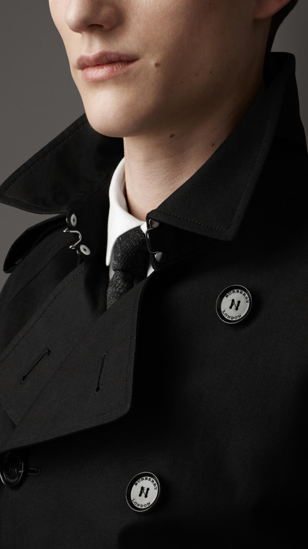 Lyst Burberry Midlength Cotton Gabardine Raglan Trench Coat in Black for Men