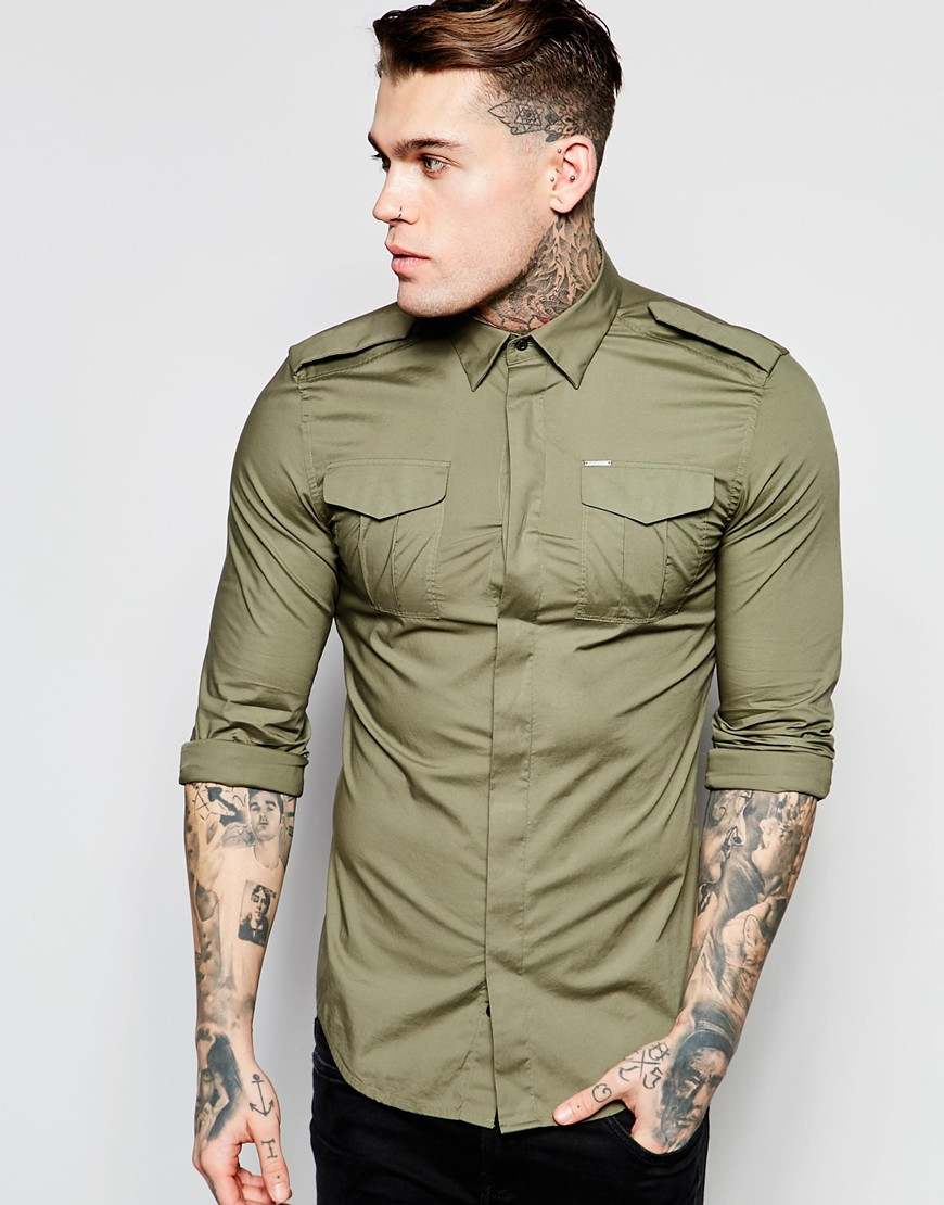 diesel military shirt
