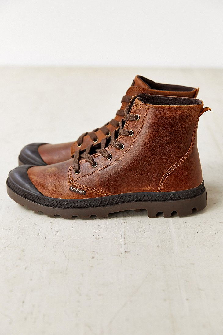 Palladium Pampa High-Top Leather Boot in Brown for Men | Lyst