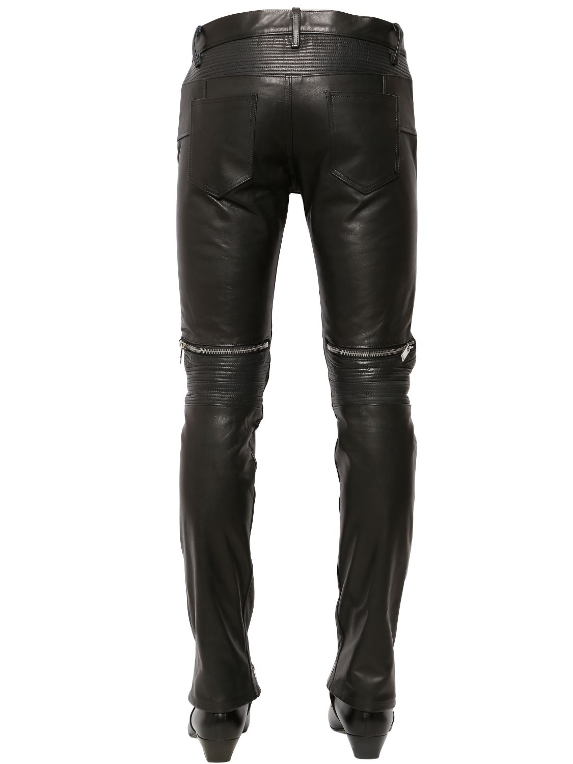 Christian Dada 17cm Multi Zip Leather Biker Pants in Black | Lyst