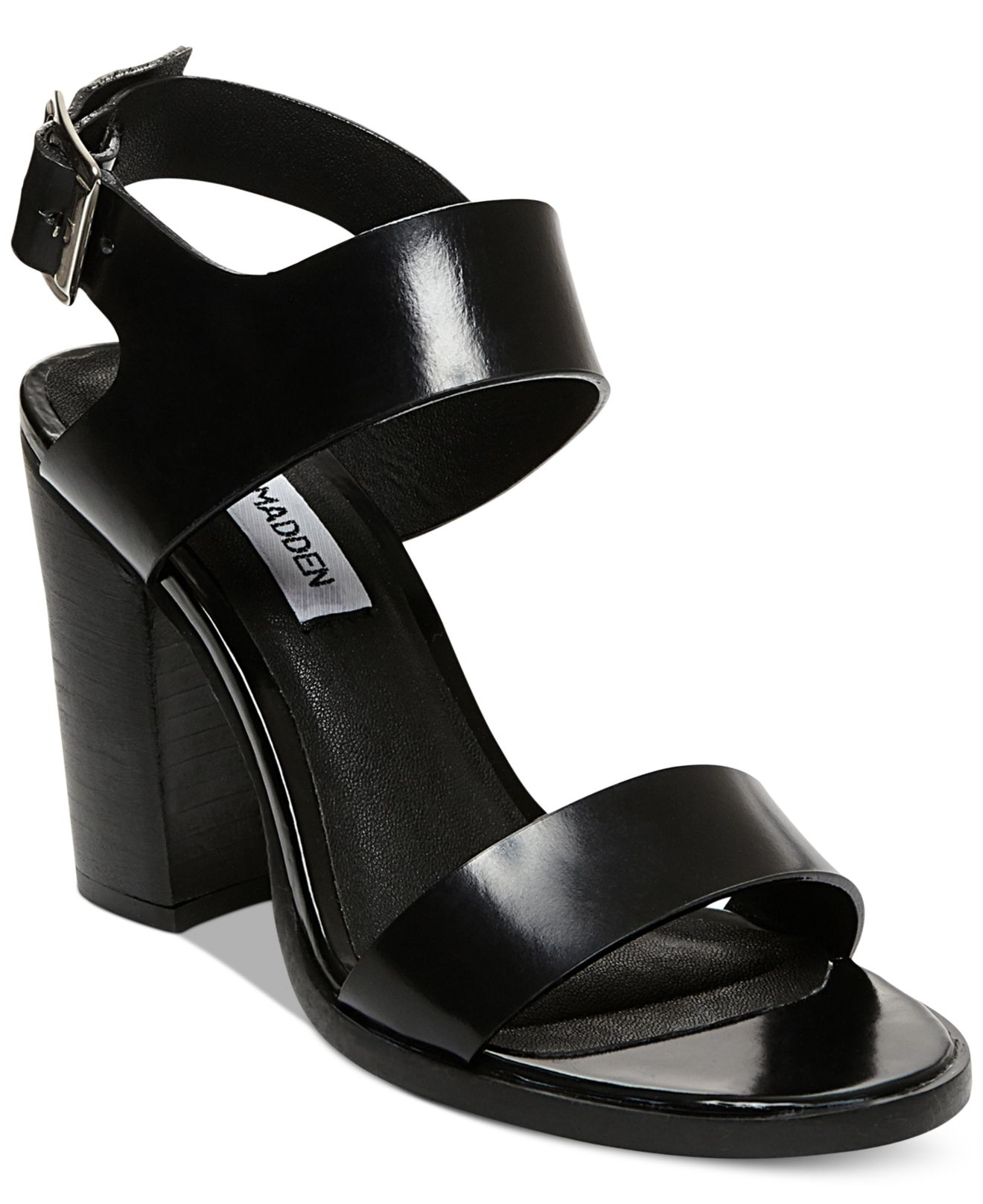 steve madden block heel black