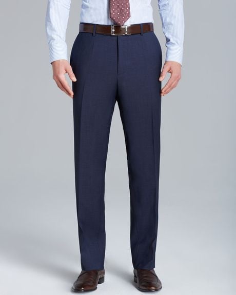 Boss By Hugo Boss James Brown Microdot Suit Pants Regular Fit in Blue ...