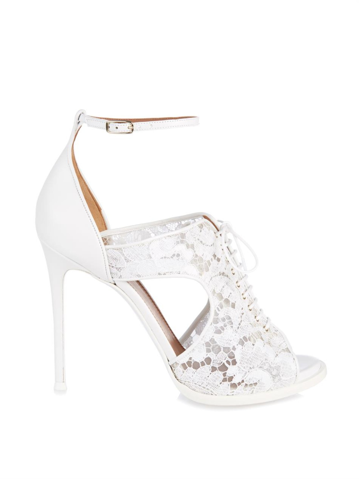 Givenchy Lace Sandals in White - Lyst
