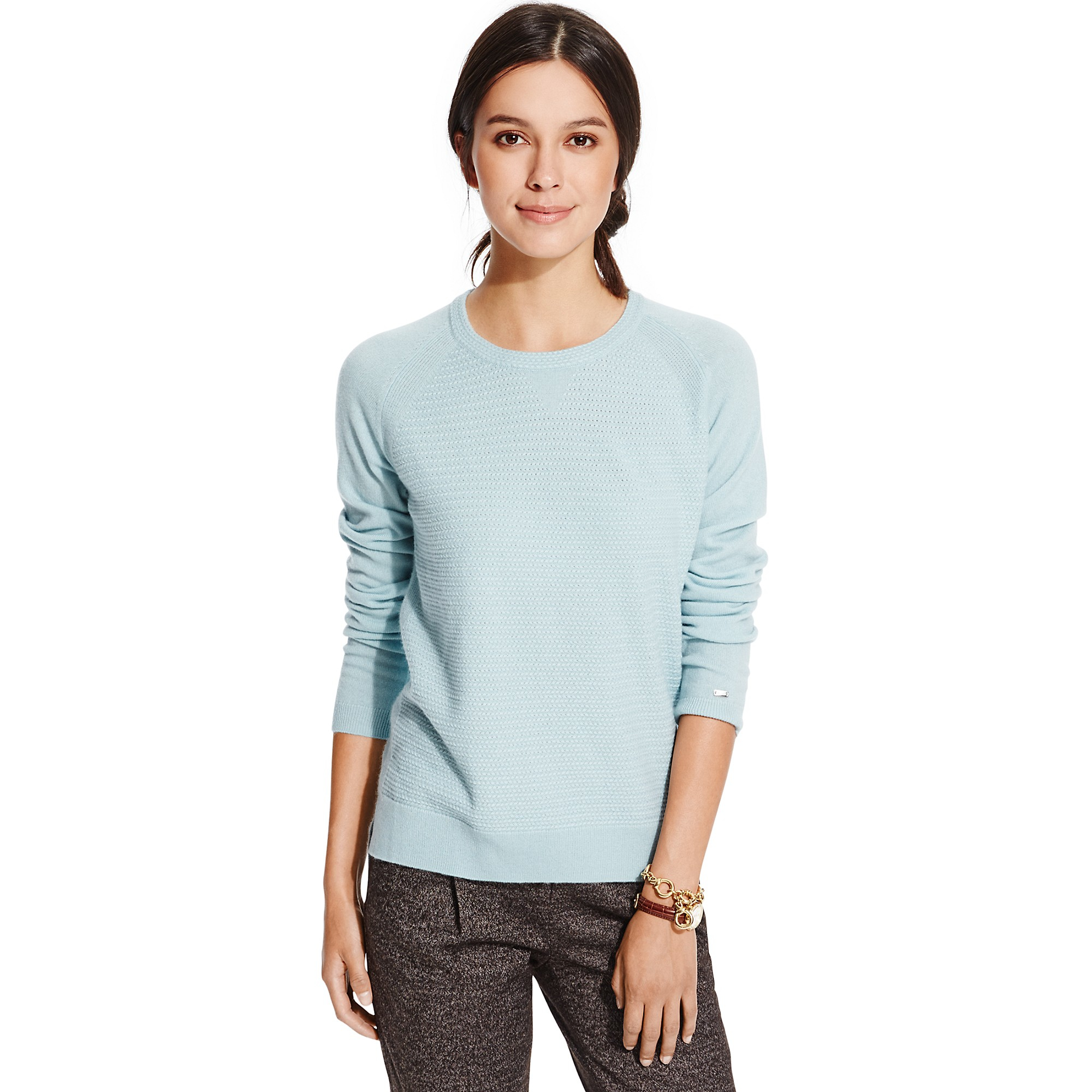 Tommy hilfiger Wool Cashmere Athleisure Sweater in Blue (ETHER) | Lyst