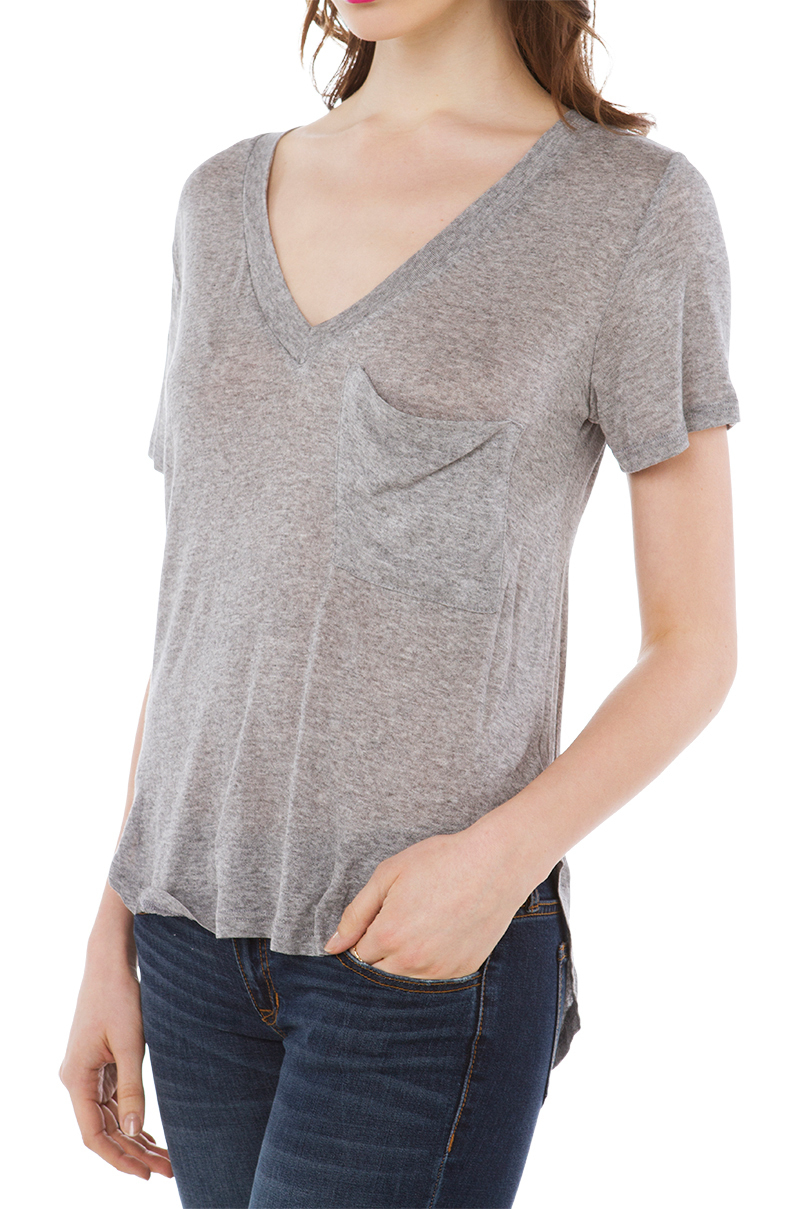 deep vee t shirt