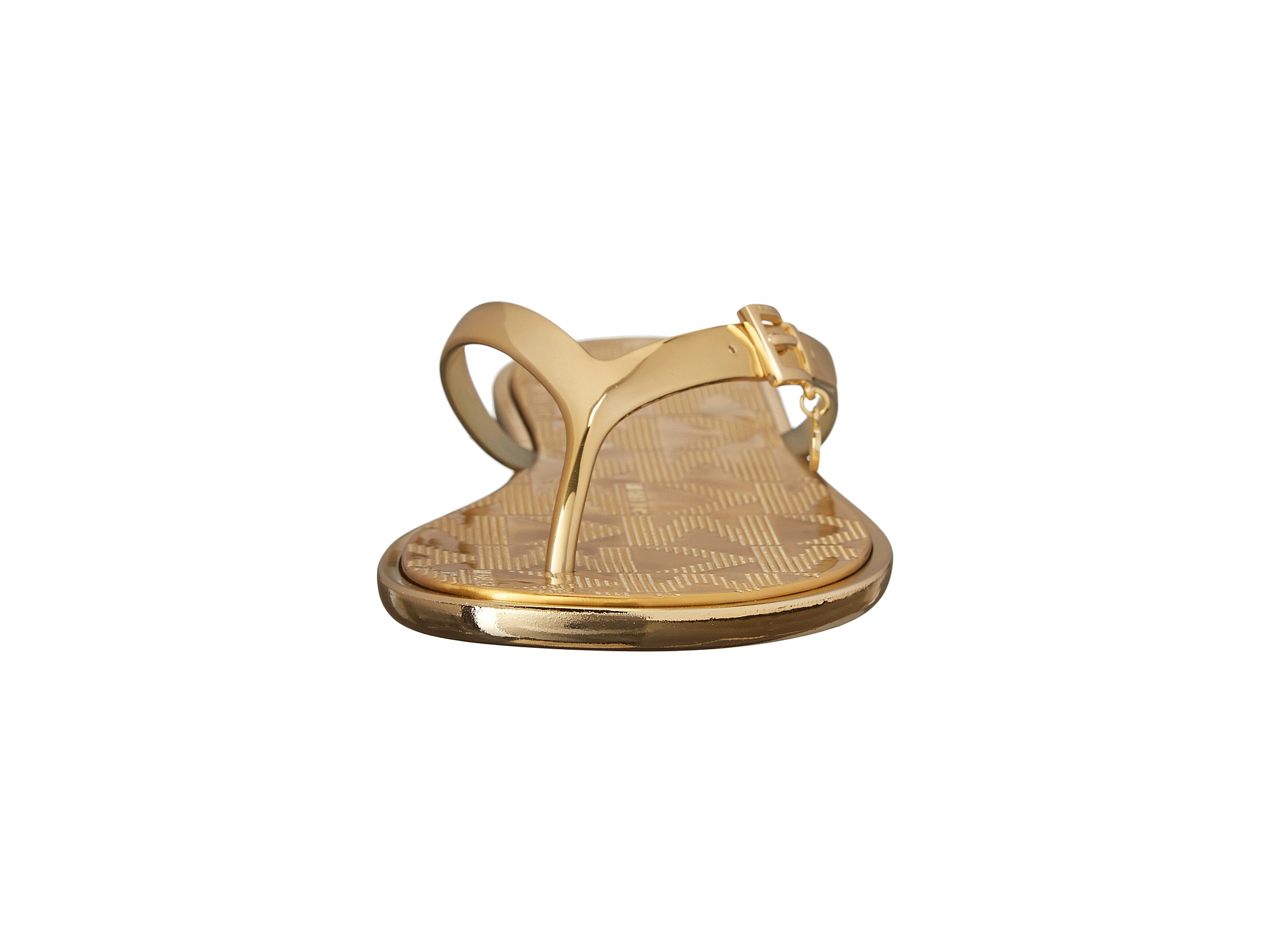 michael kors gold flip flops