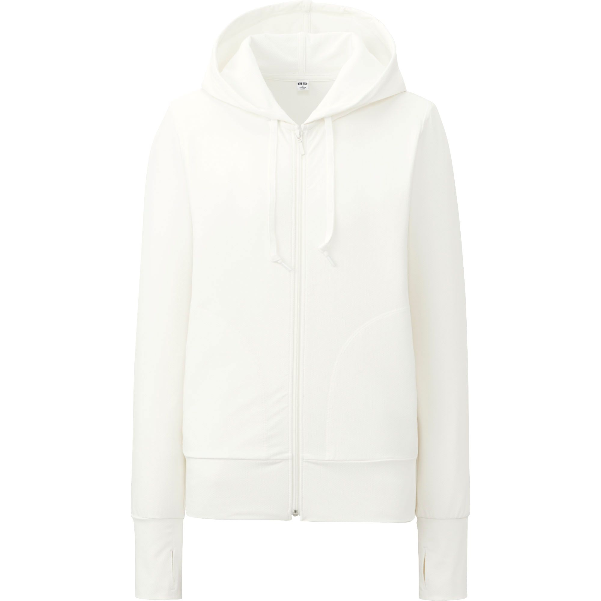 Uniqlo Women Uv Cut Mesh Long Sleeve Fullzip Hoodie in White (OFF WHITE ...